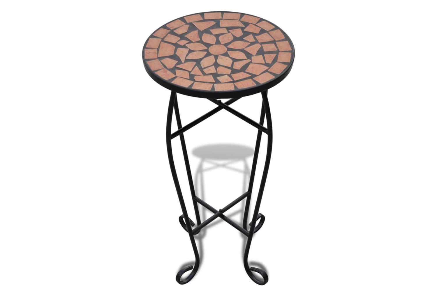 Vidaxl 41127 Mosaic Side Table Plant Table Terracotta