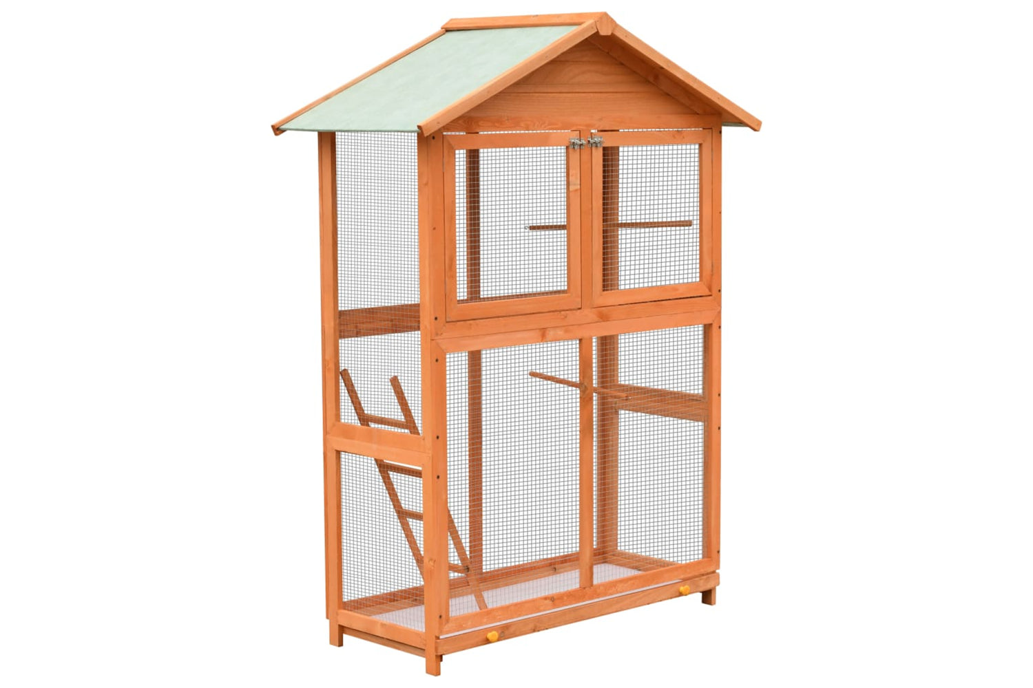 vidaXL 170638 Bird Cage Solid Pine & Fir Wood 125.5x59.5x164cm