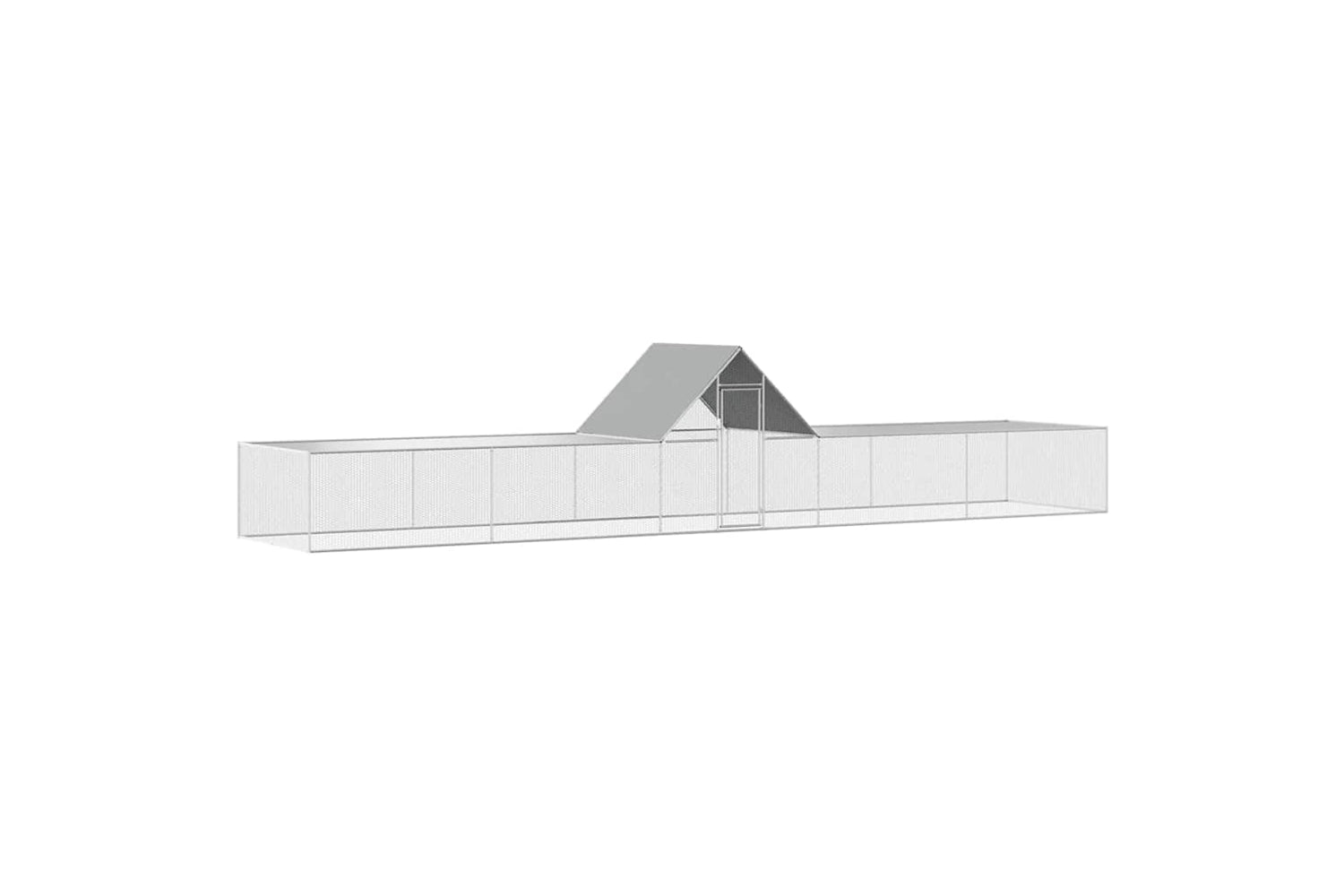 Vidaxl 144563 Chicken Coop 10x2x2 M Galvanised Steel