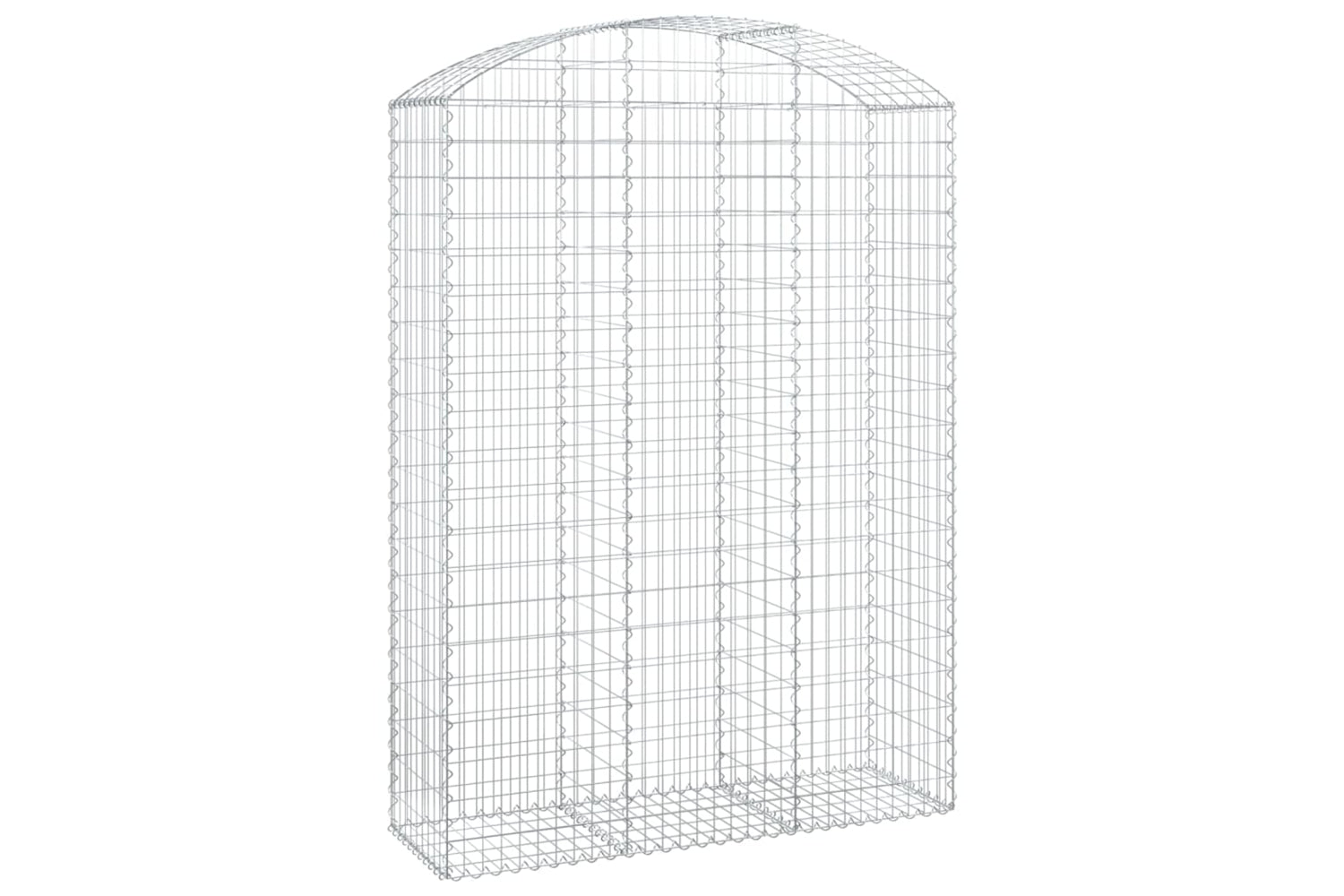 vidaXL 153460 Arched Gabion Basket 150x50x200/220cm Galvanised Iron