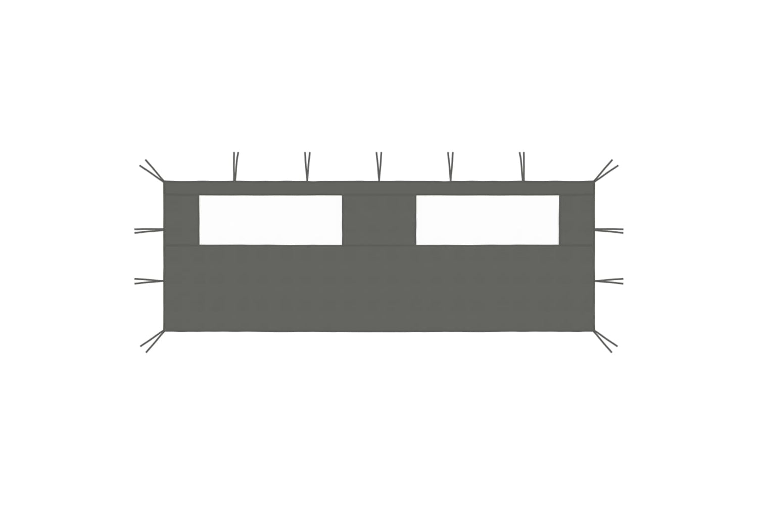 Vidaxl 3070415 Gazebo Sidewall With Windows 6x2 M Anthracite