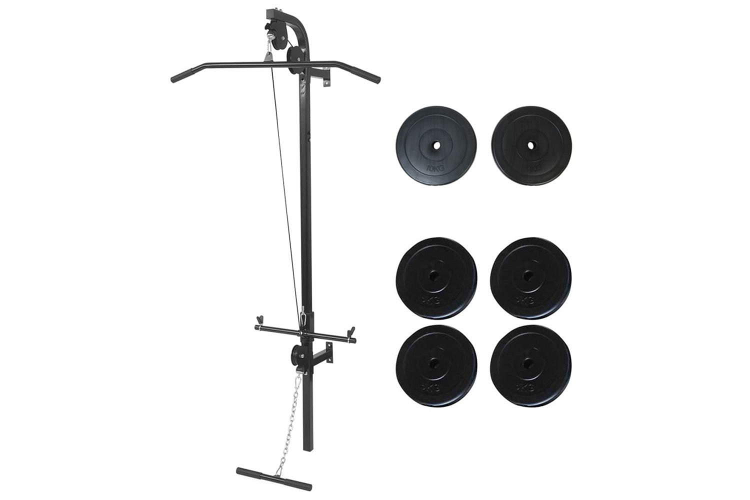 Vidaxl 275359 Wall-mounted Power Tower With Weight Plates 40 Kg-2