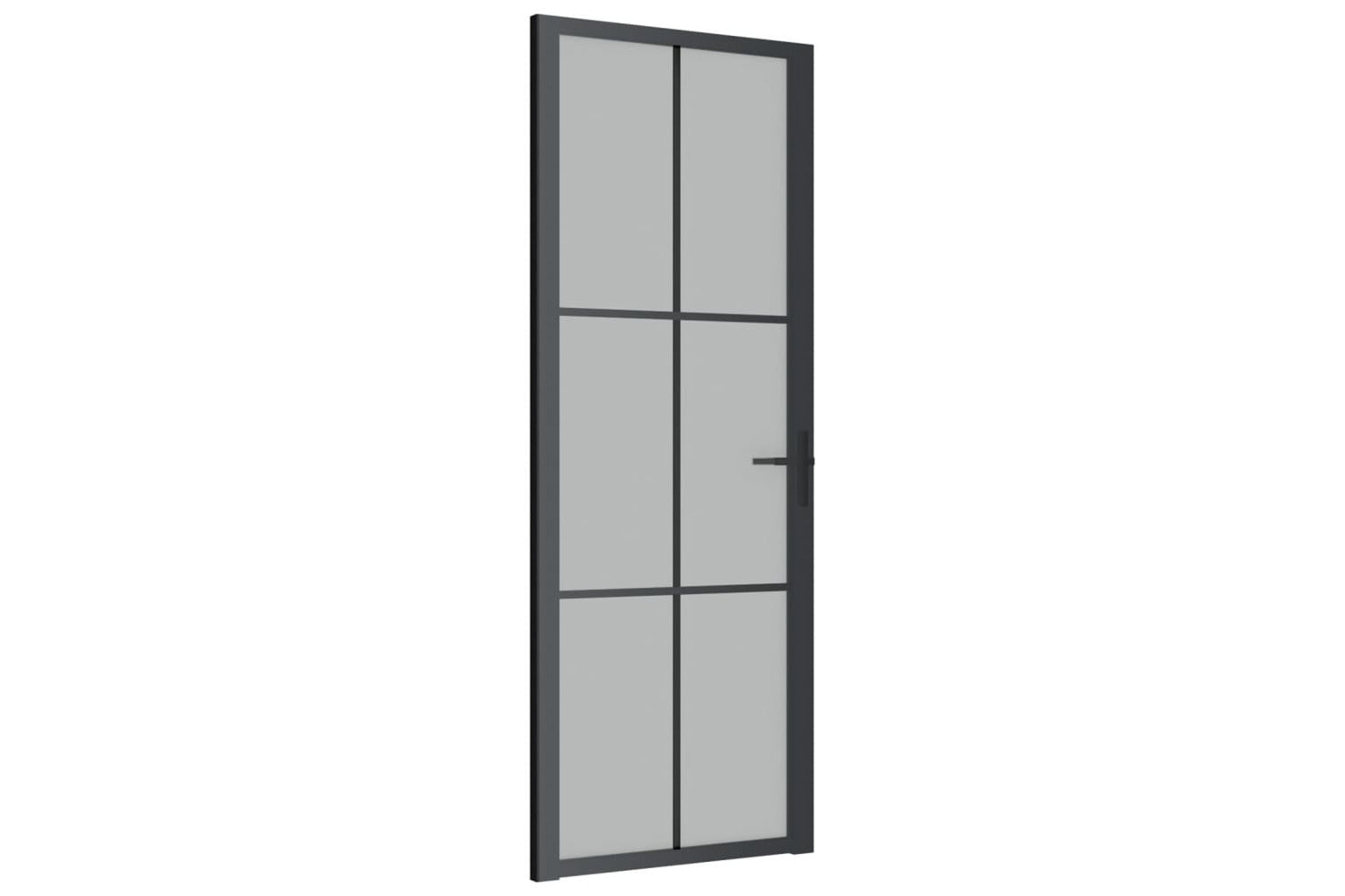 vidaXL 350556 Interior Door 76x201.5cm Black Matt Glass And Aluminium-2