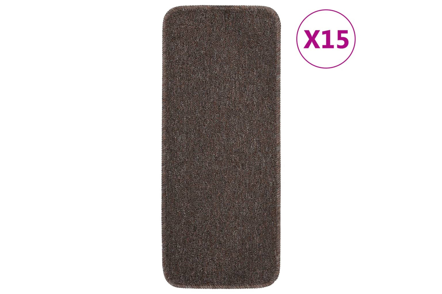 Vidaxl Anti Slip Stair Mats 15 Pcs 60x25 Cm Brown Rectangular