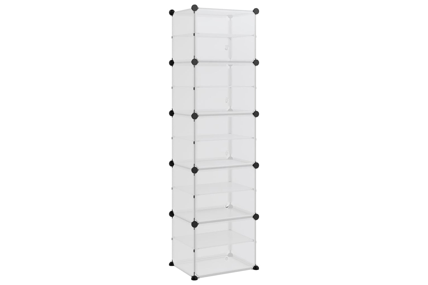 vidaXL 340562 Shoe Rack Transparent 44x31.5x153.5cm Pp