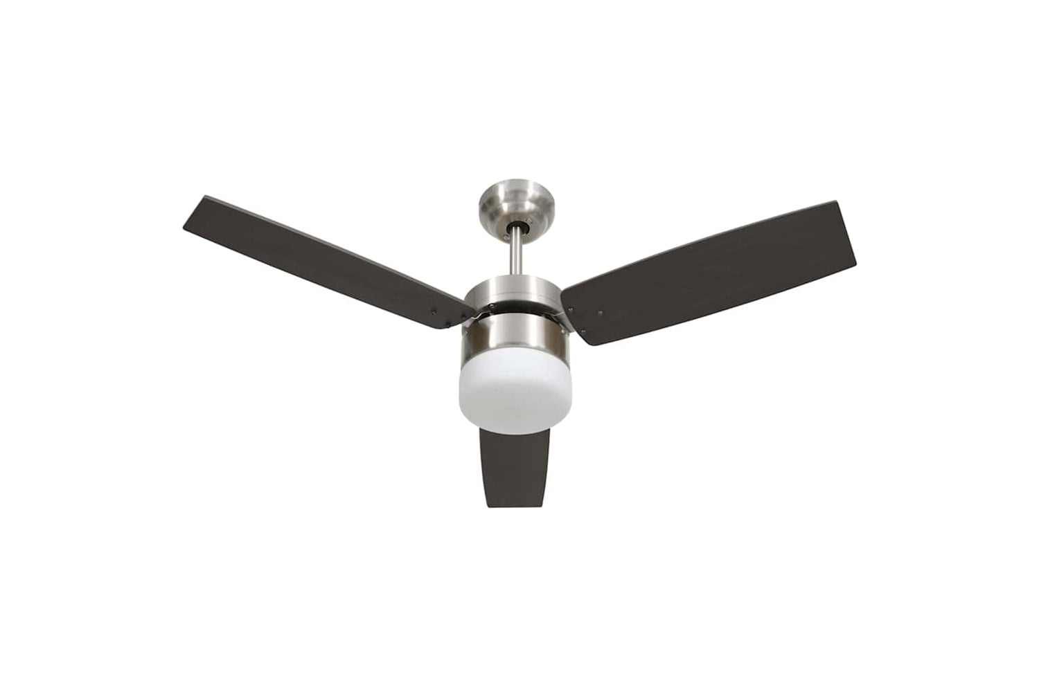 vidaXL 51491 Ceiling Fan With Light And Remote Control 108cm Dark Brown