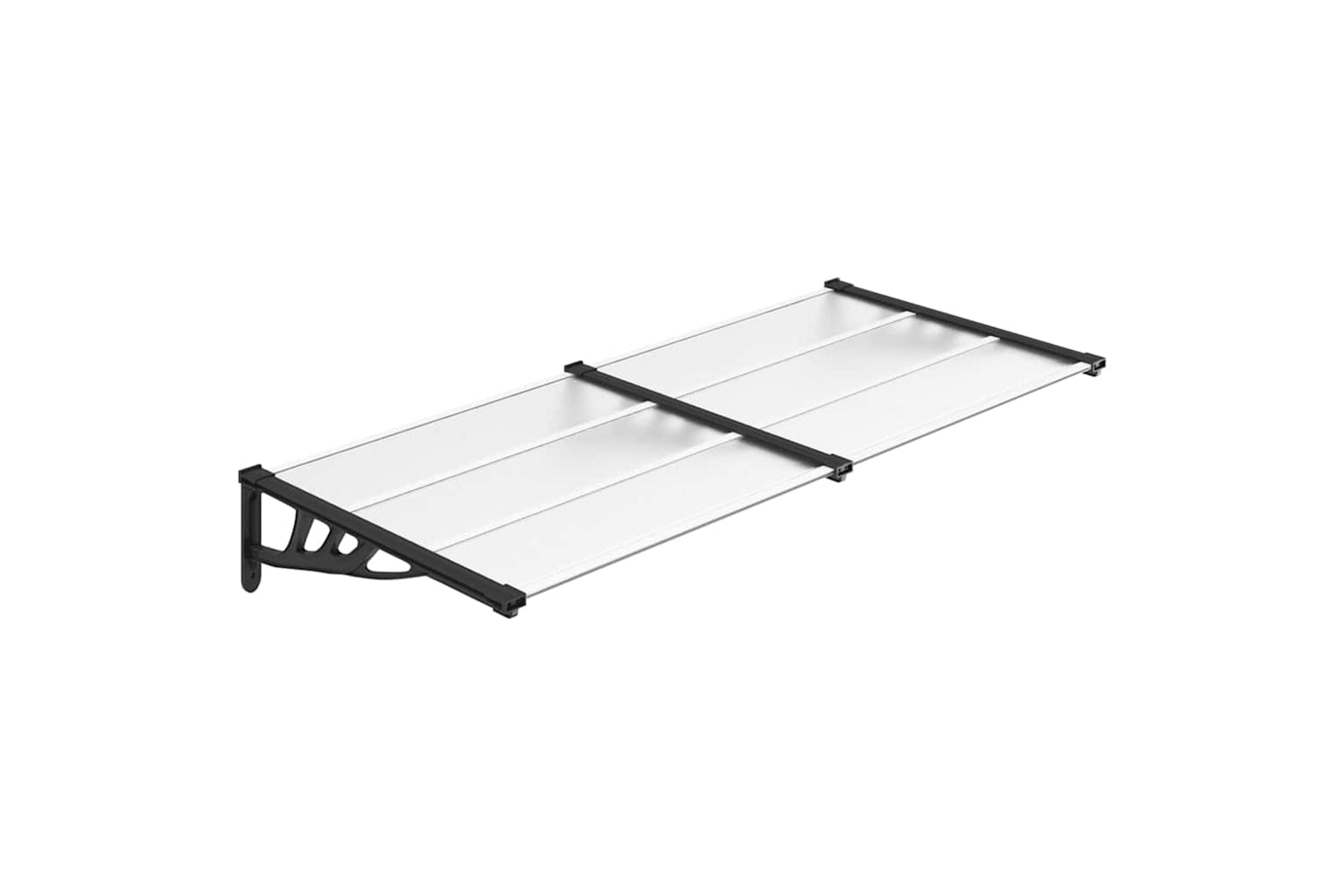 Vidaxl Door Canopy Black And Transparent 199x90 Cm Polycarbonate