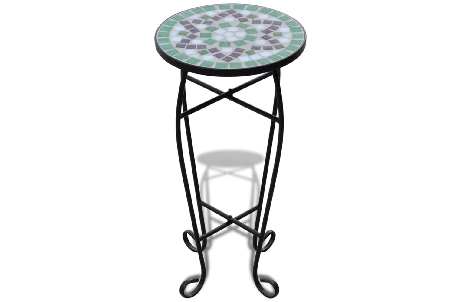 Vidaxl 41130 Mosaic Side Table Plant Table Green White