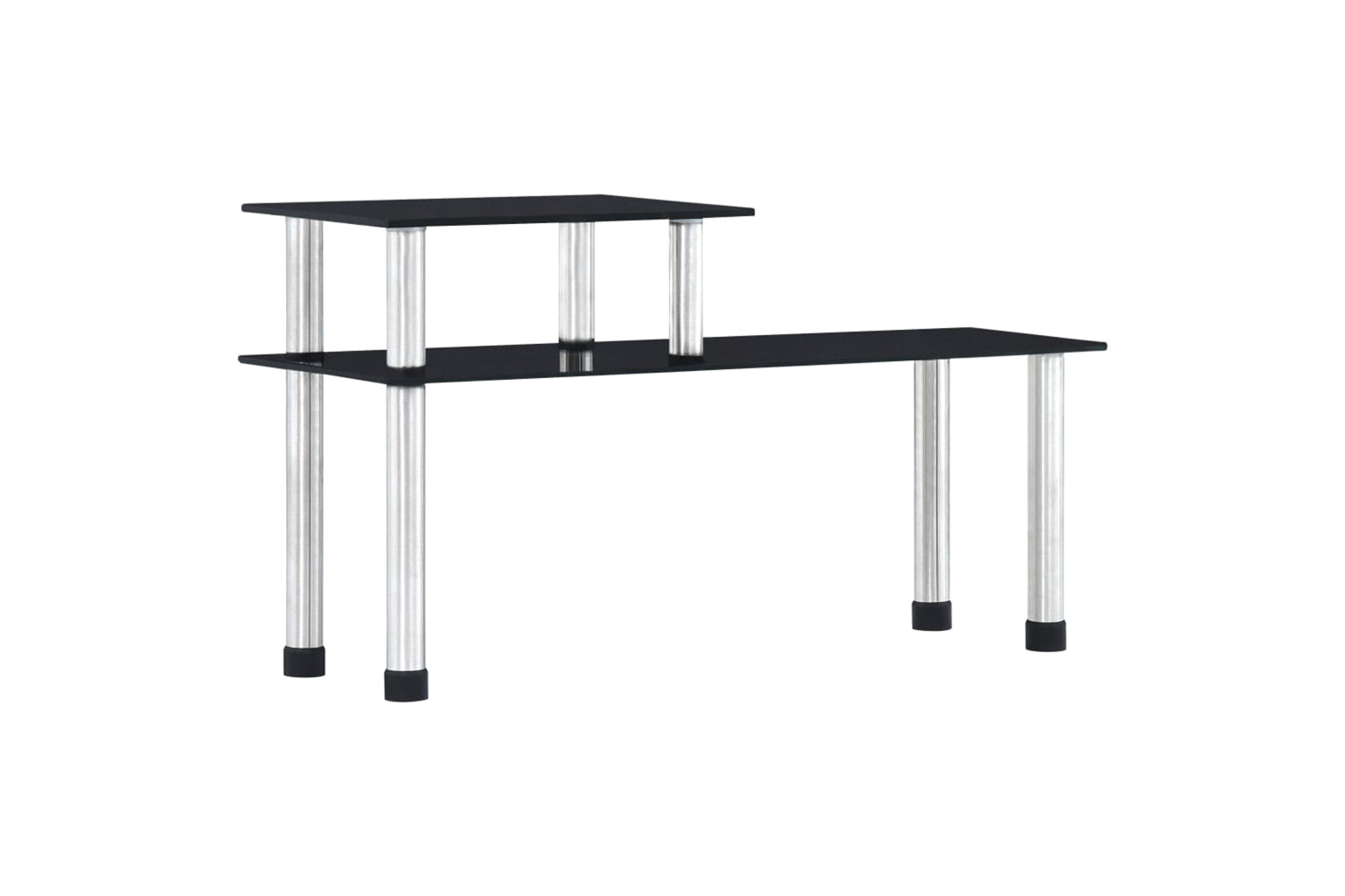 vidaXL 249524 Kitchen Shelf Black 45x16x26cm Tempered Glass