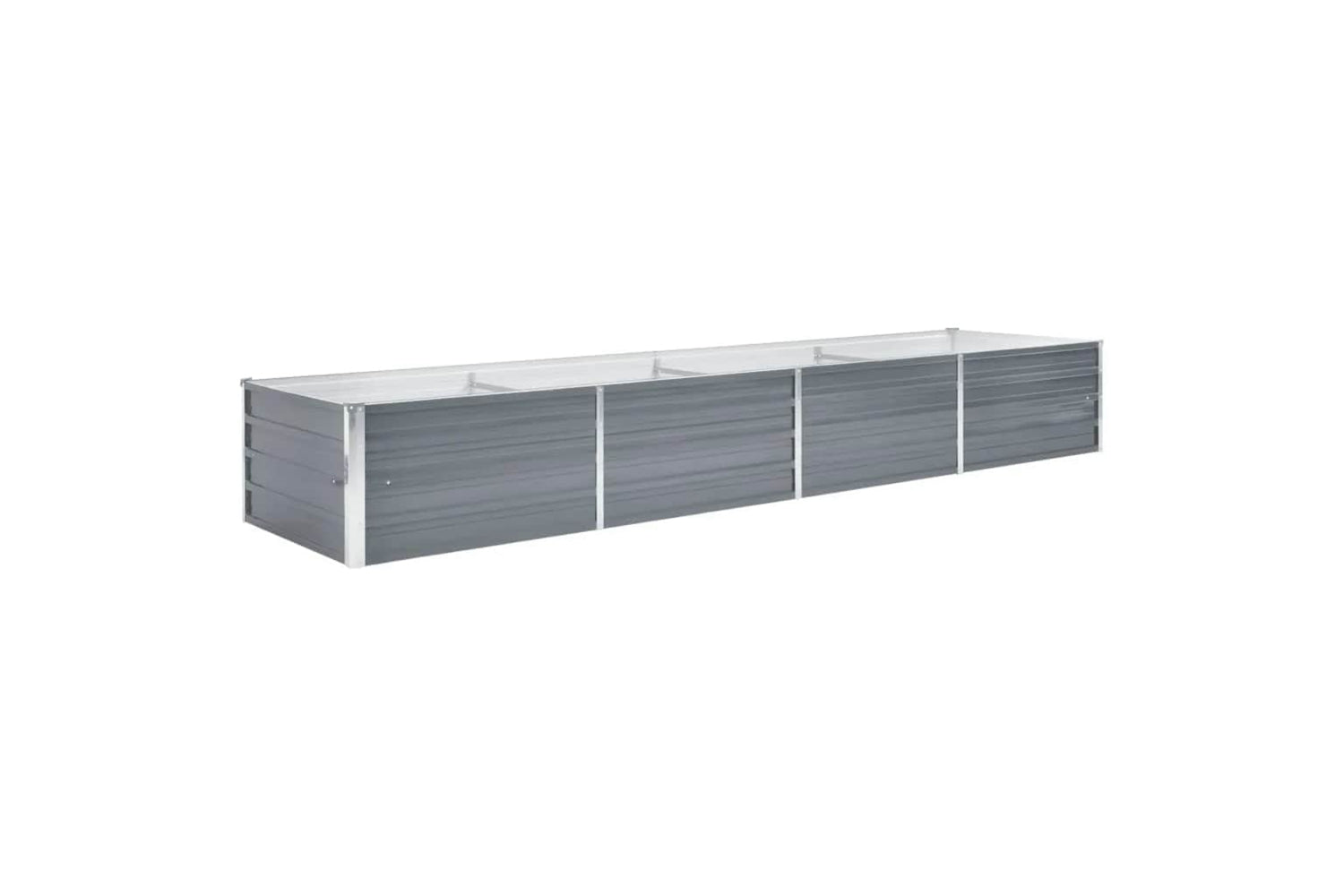 vidaXL 44846 Garden Raised Bed Galvanised Steel 320x80x45cm Grey