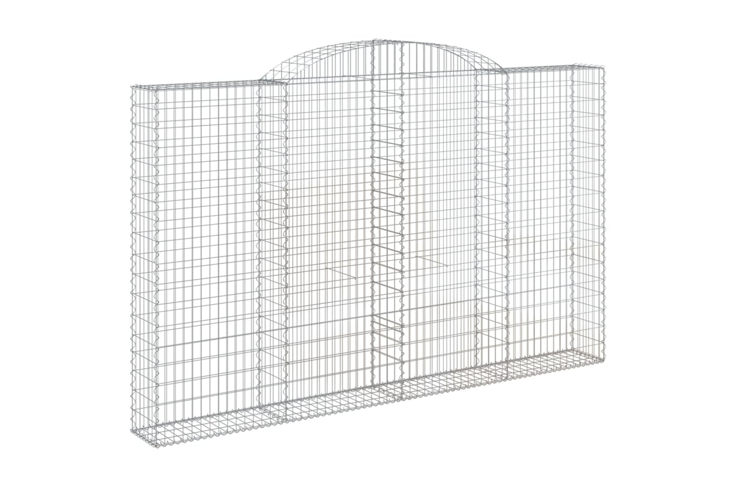 vidaXL 153509 Arched Gabion Basket 300x30x180/200cm Galvanised Iron