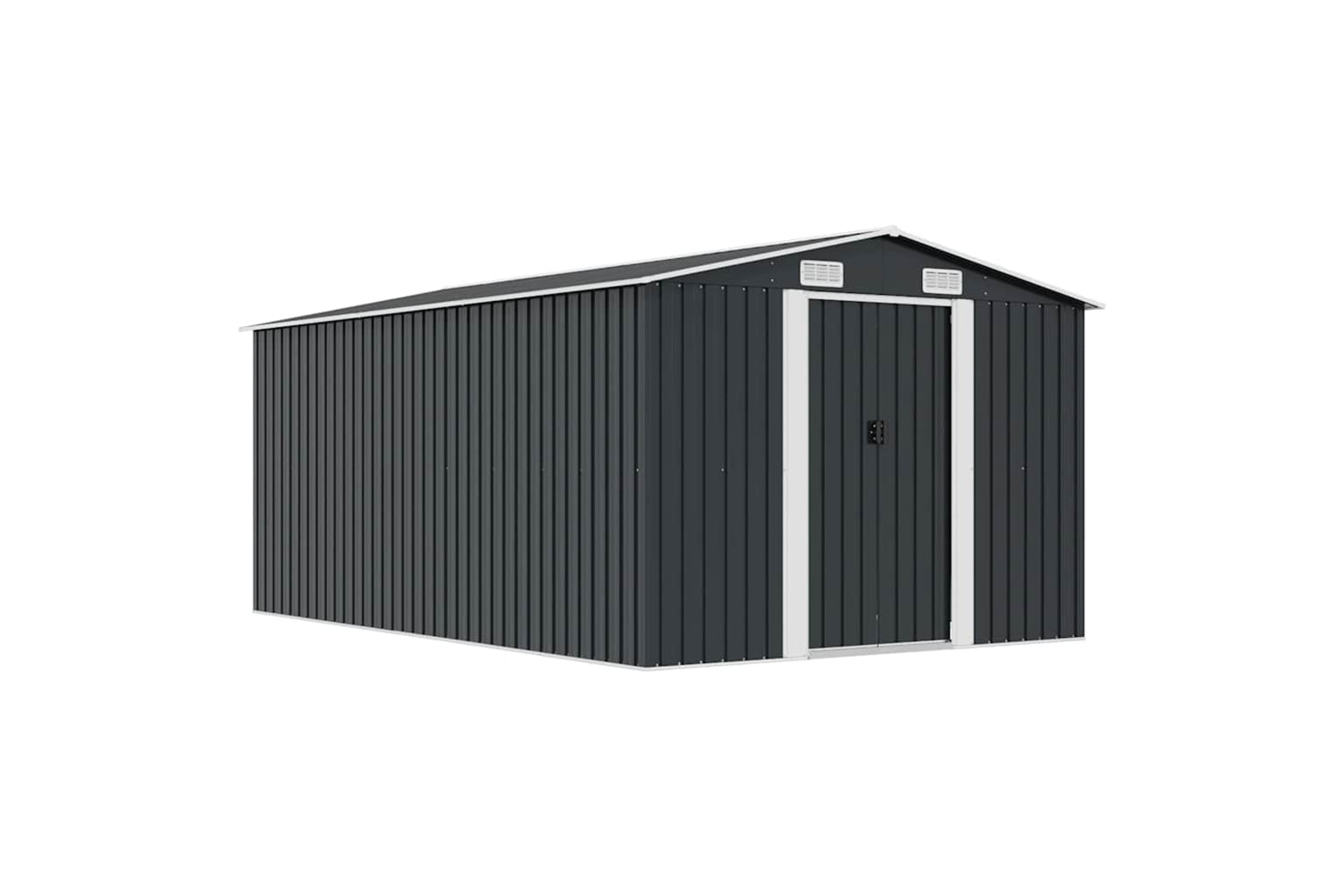 vidaXL 143346 Garden Shed 257x392x181cm Metal Anthracite