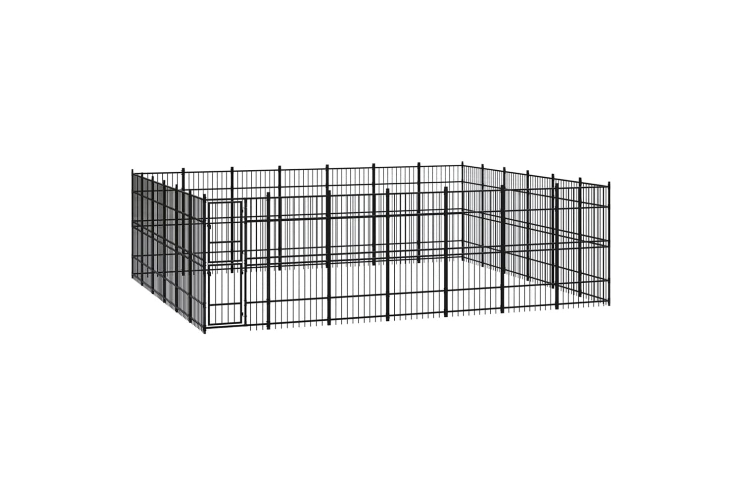 Vidaxl 3097996 Outdoor Dog Kennel Steel 38.71 M2