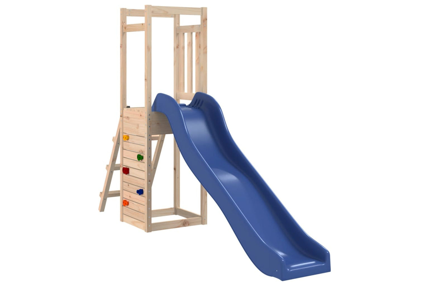 Vidaxl 3155912 Playhouse With Slide Rockwall Solid Wood Pine-2