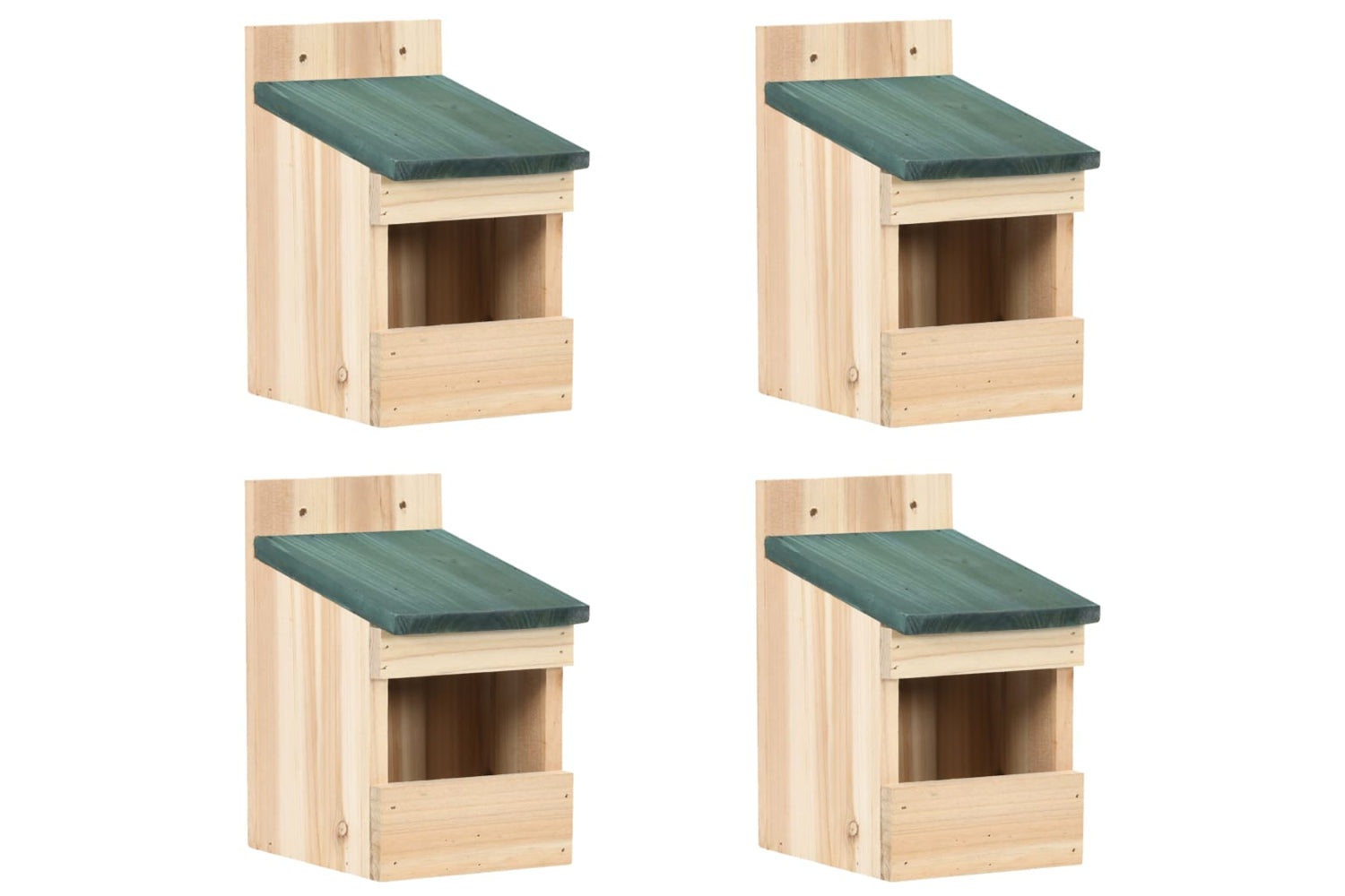 vidaXL 47246 Bird Houses 4 Pcs 12x16x20cm Firwood