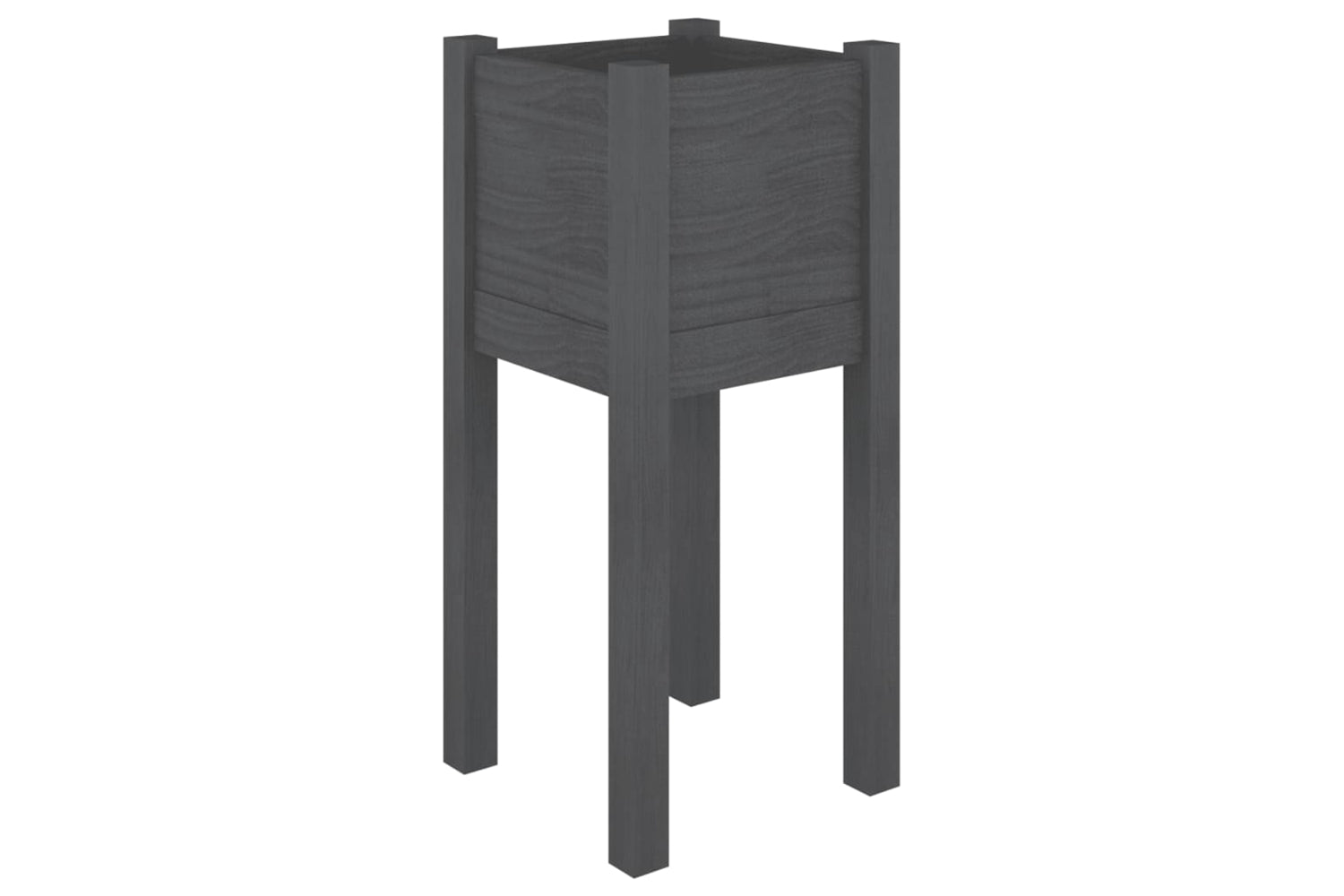vidaXL 810783 Garden Planter Grey 31x31x70cm Solid Pinewood