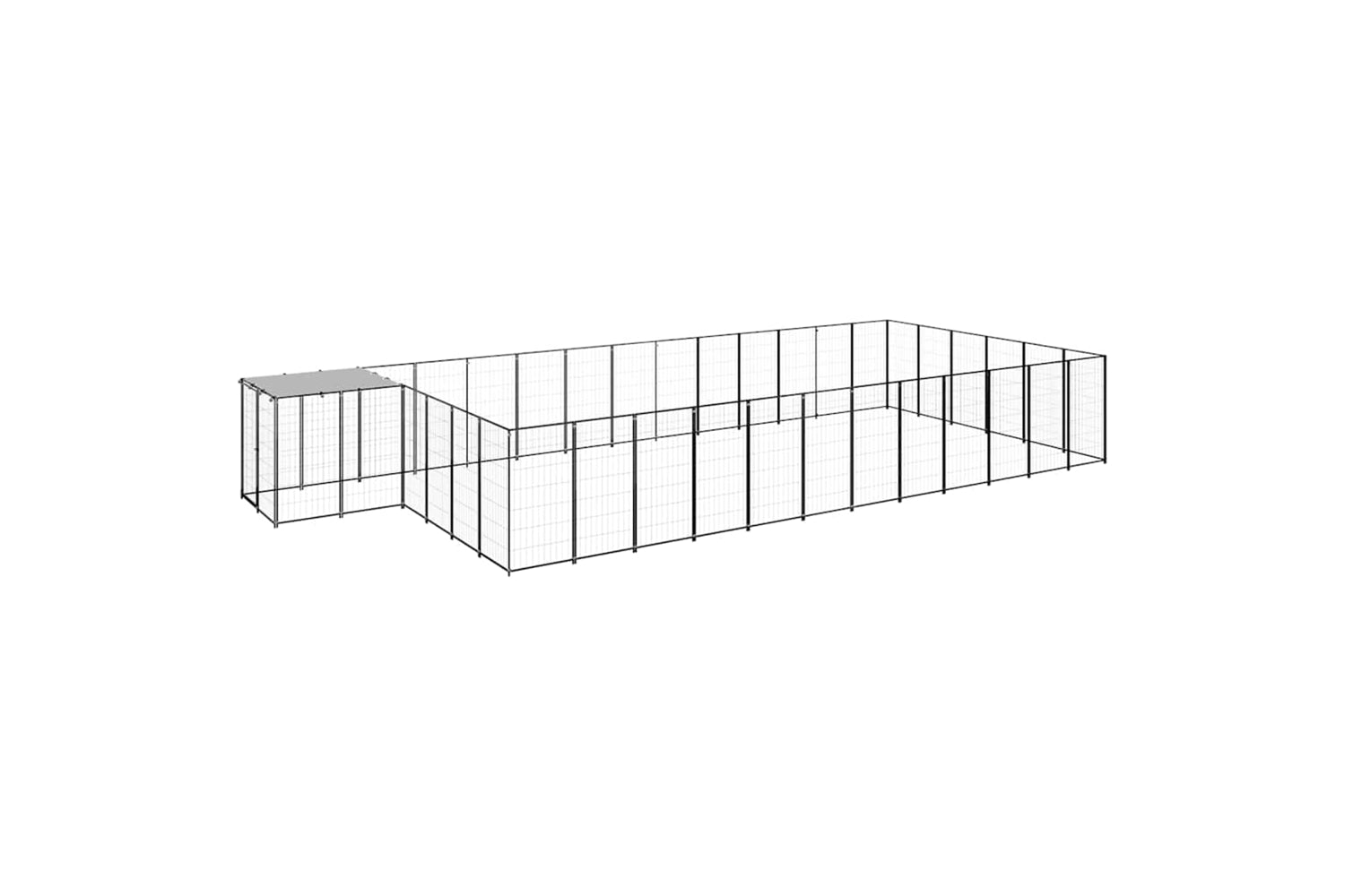 Vidaxl 3082217 Dog Kennel Black 26.62 M2 Steel