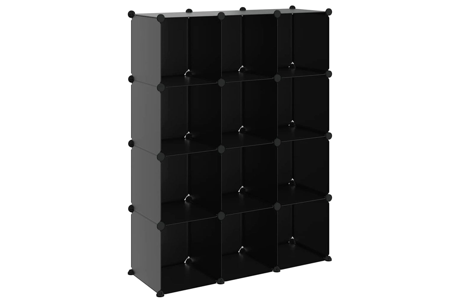 Vidaxl 340546 Storage Cube Organiser With 12 Cubes Black Pp