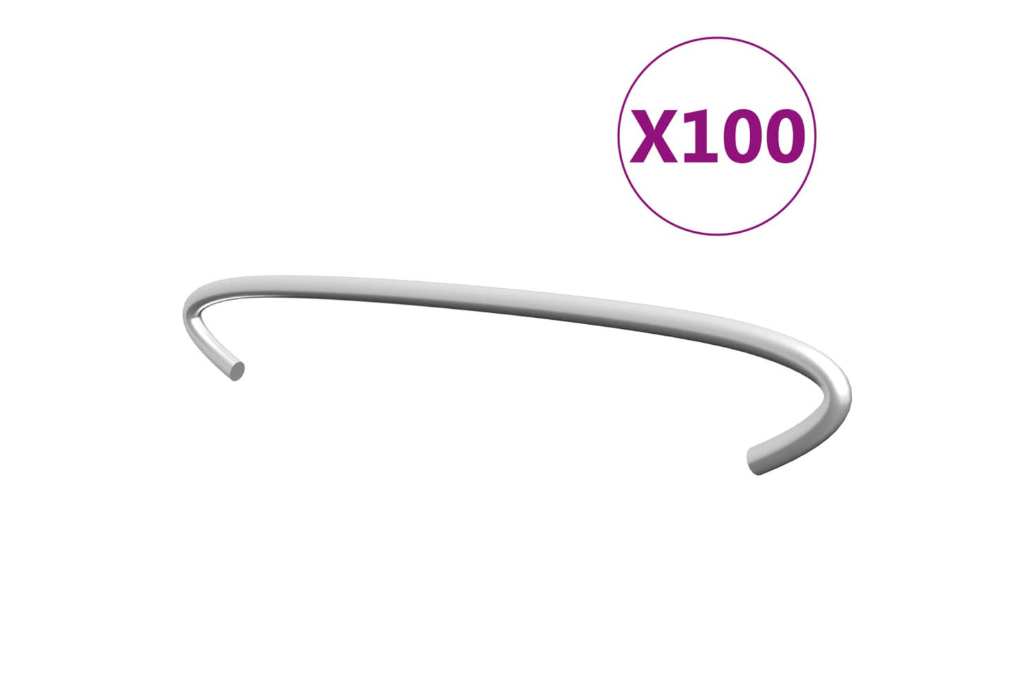 vidaXL 145618 Gabion Hooks 100 Pcs Galvanised Steel 15cm