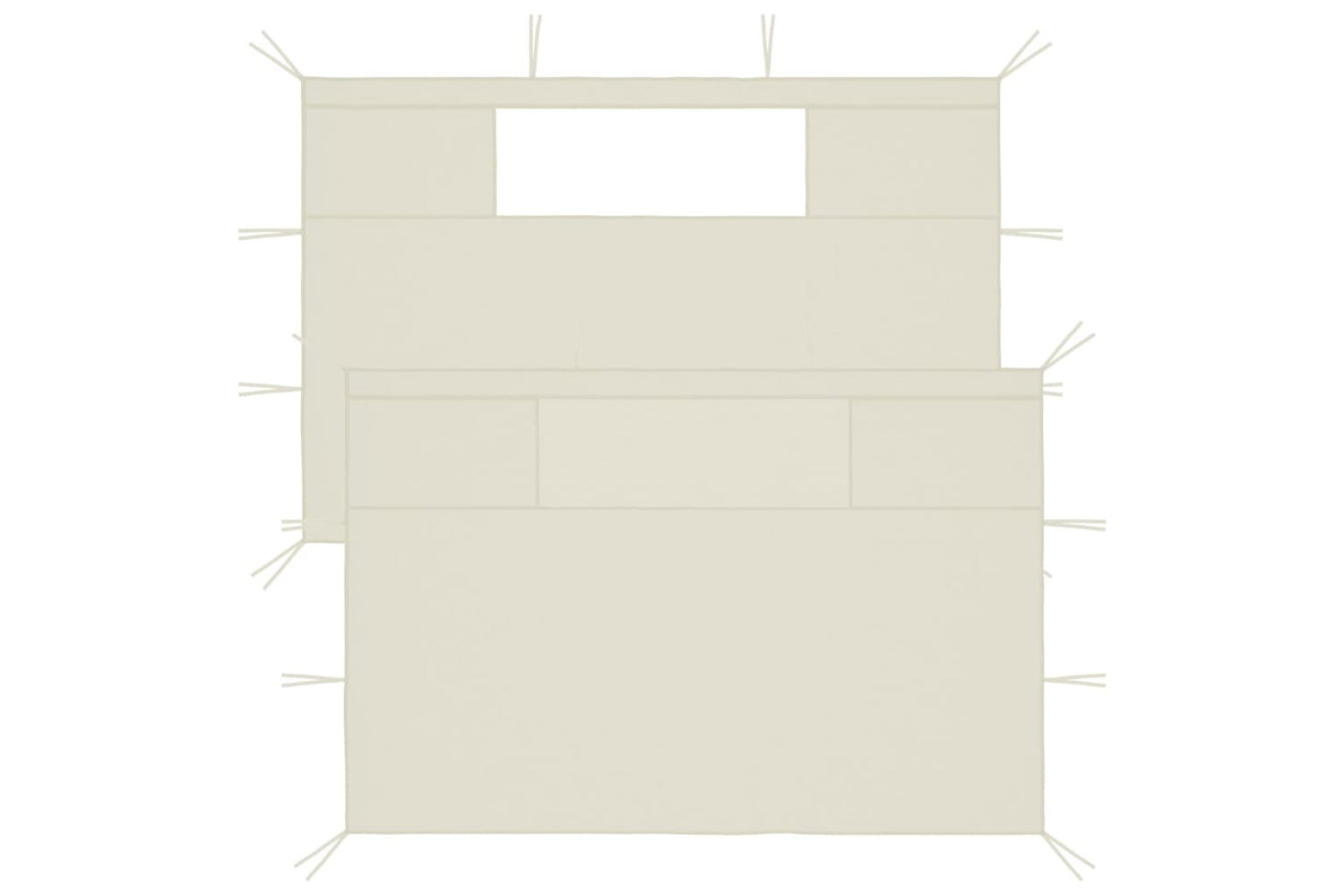 Vidaxl 3070417 Gazebo Sidewalls With Windows 2 Pcs Cream