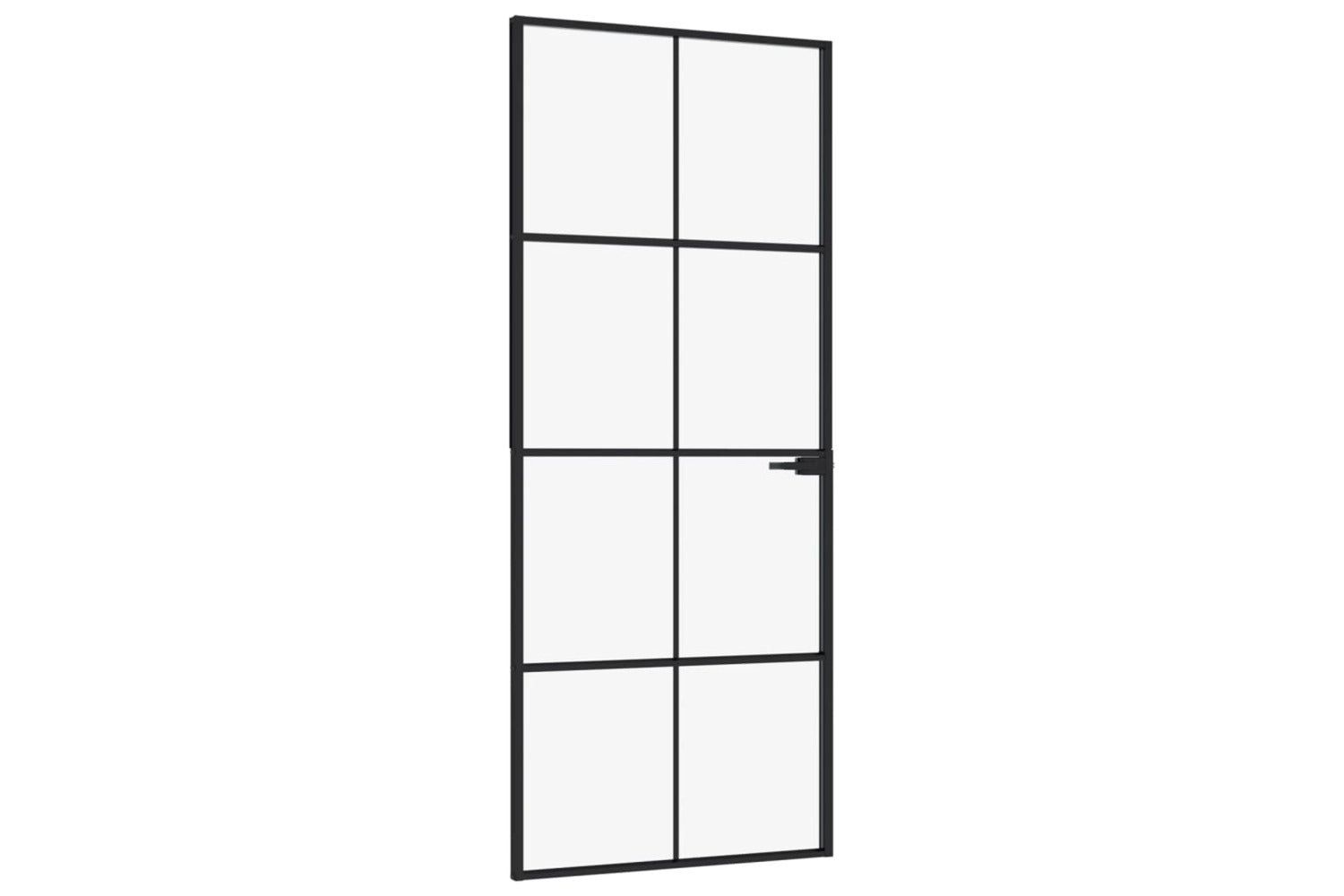 vidaXL 153663 Interior Door Black 83x201.5cm Tempered Glass&aluminium-2