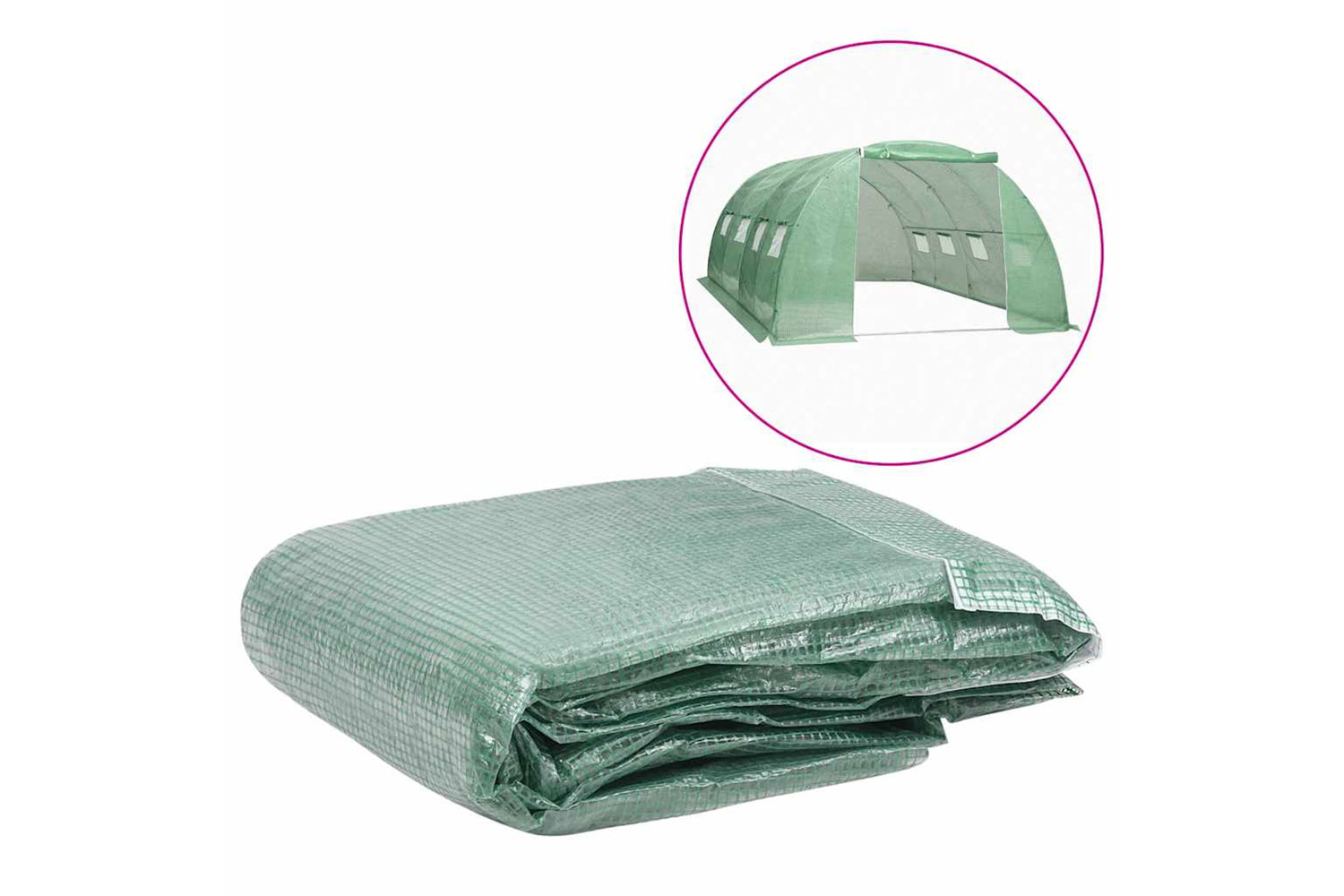 vidaXL 316444 Greenhouse Replacement Cover (16 mÂ²) 400x400x200cm Green