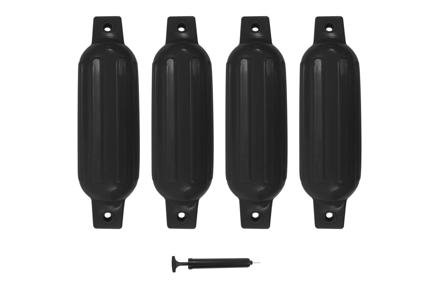 Vidaxl Boat Fenders 4 Pcs Black 41x11.5 Cm Pvc-2