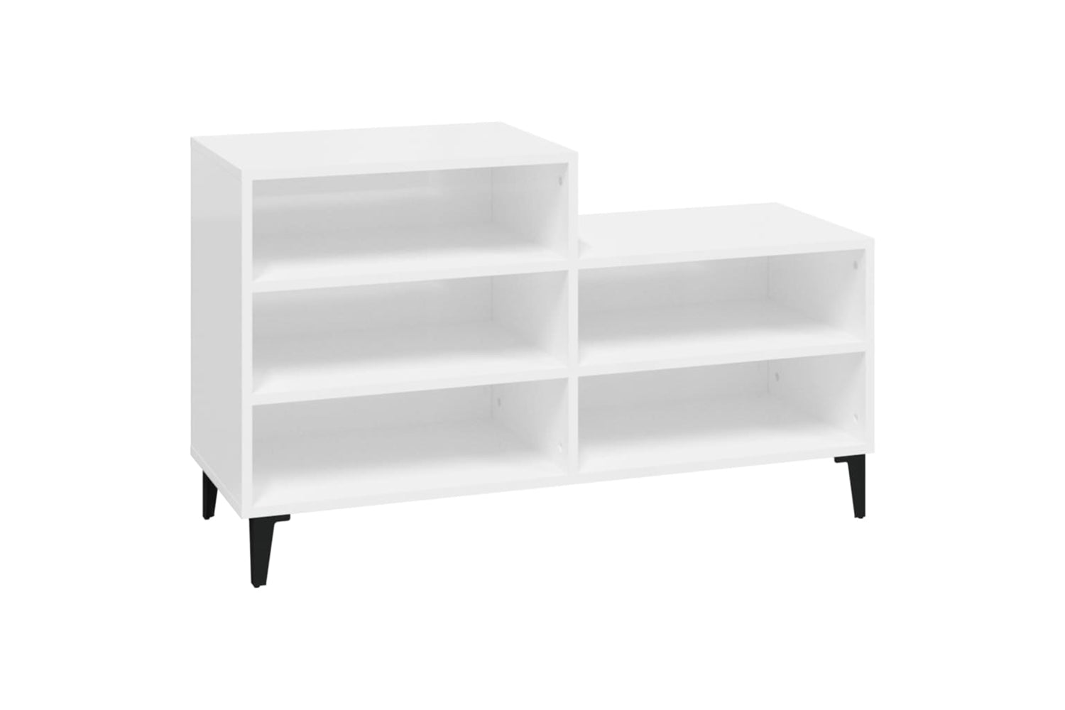 vidaXL 819734 Shoe Cabinet High Gloss White 102x36x60cm Engineered Wood