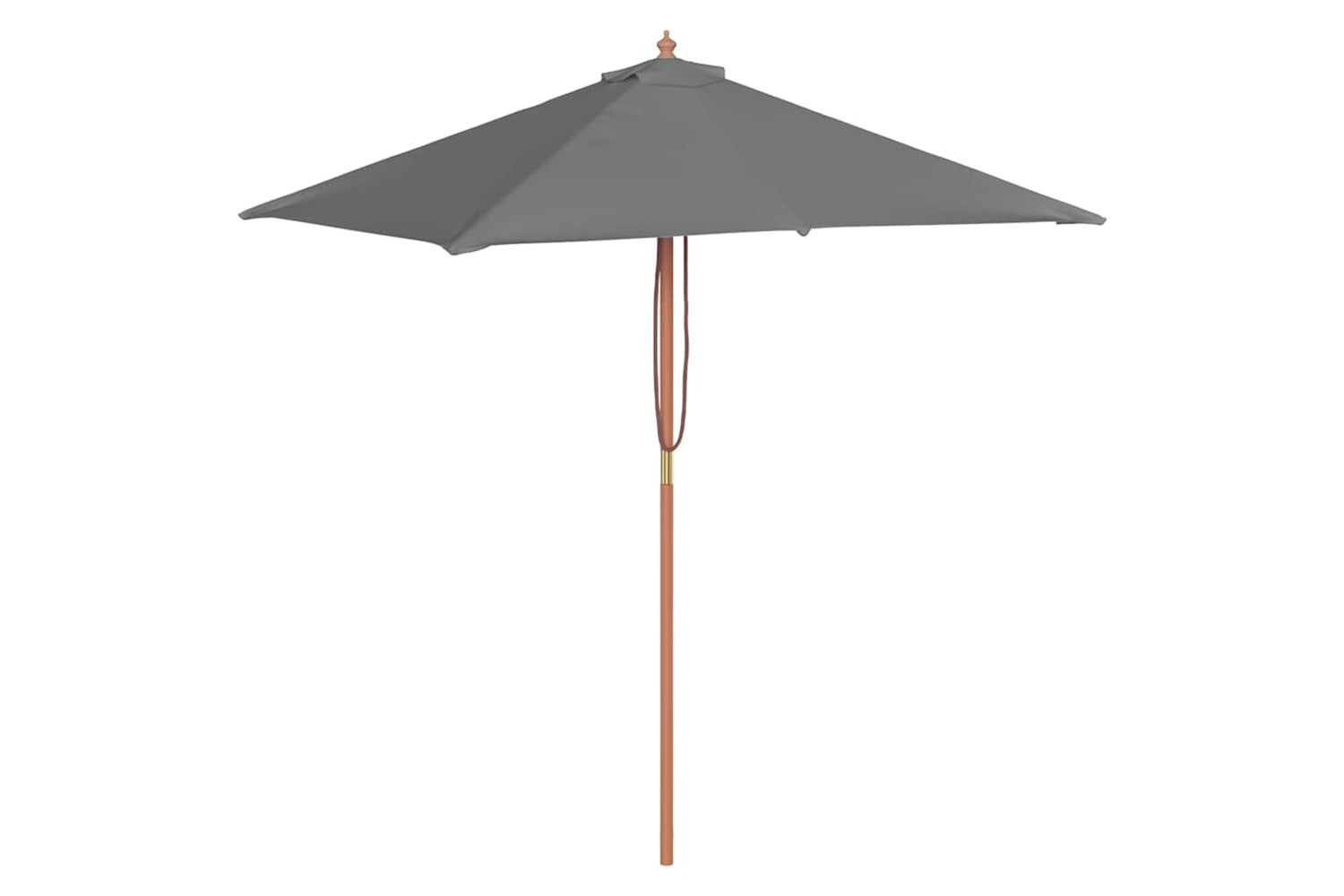 vidaXL 44535 Outdoor Parasol With Wooden Pole 150x200cm Anthracite