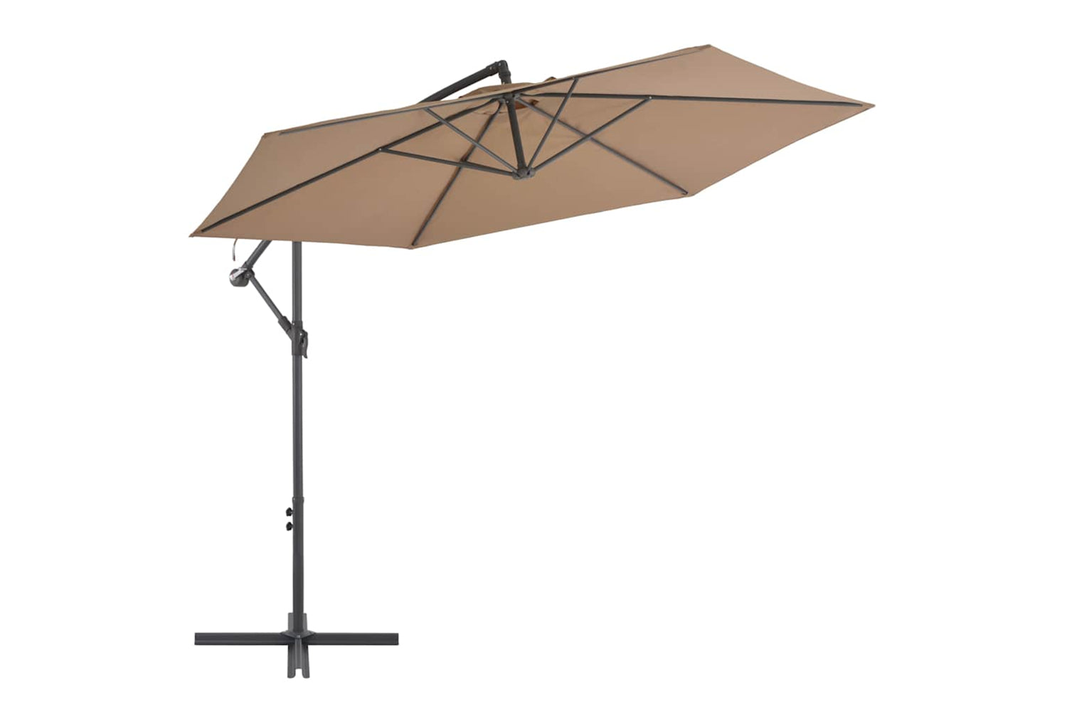 vidaXL 44510 Cantilever Umbrella With Aluminium Pole 300cm Taupe