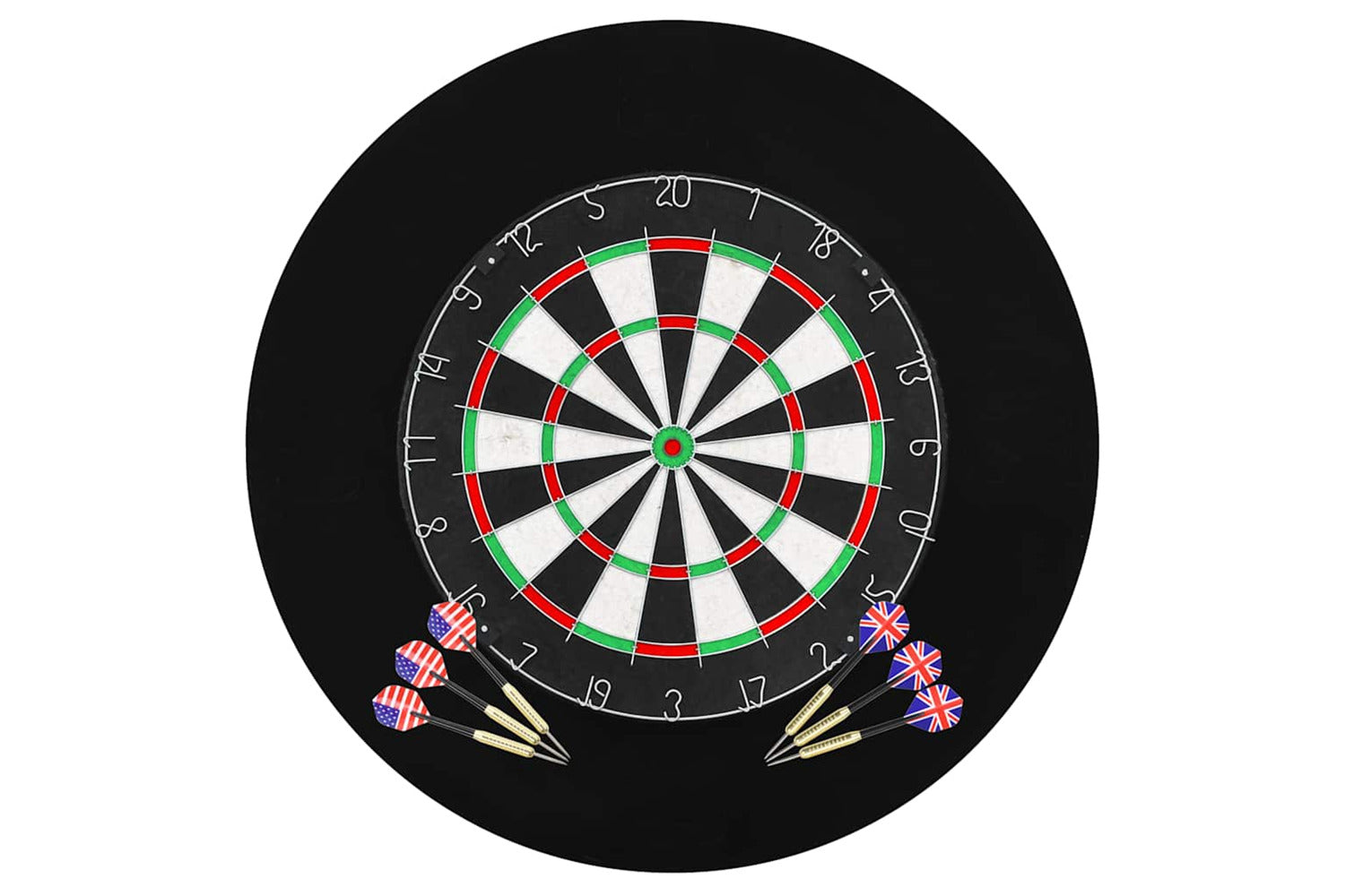 Vidaxl Professional Dart Set With Dartboard And Surround Sisal Steel-2