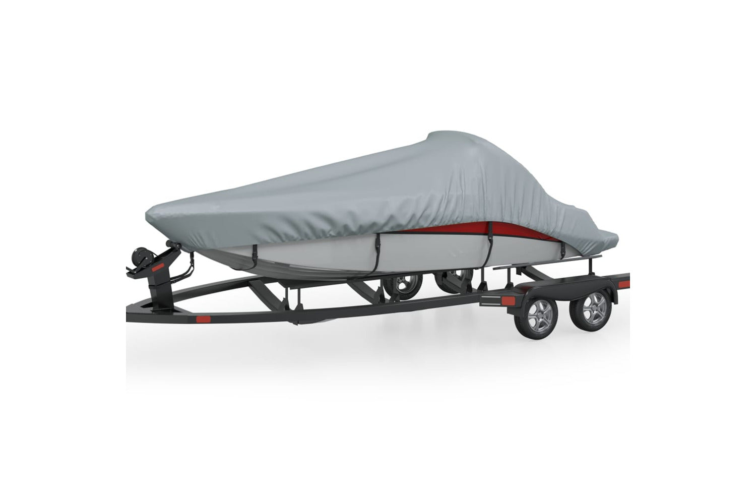 Vidaxl Boat Cover Grey 440x180x40 Cm-2