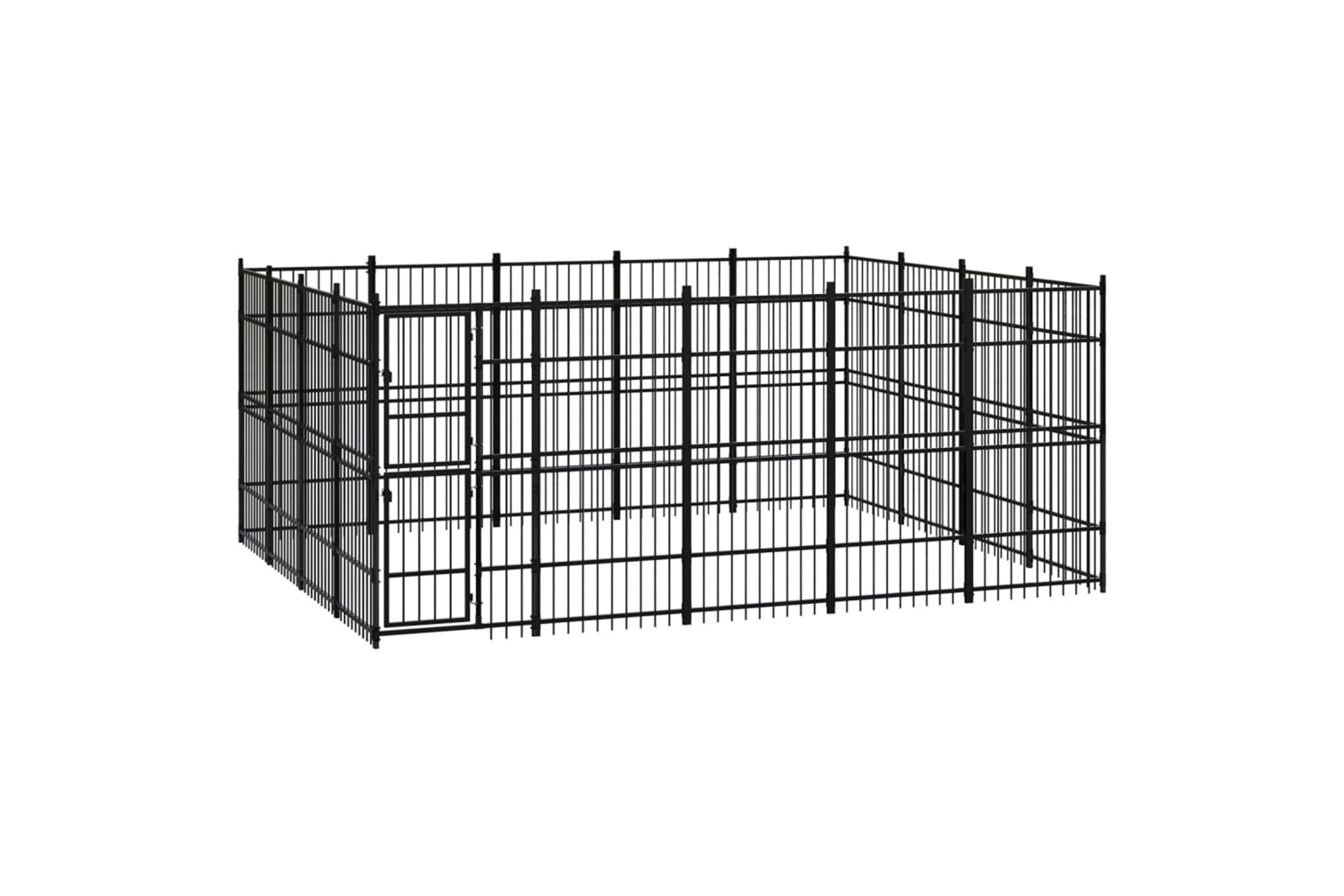 Vidaxl 3097983 Outdoor Dog Kennel Steel 18.43 M2
