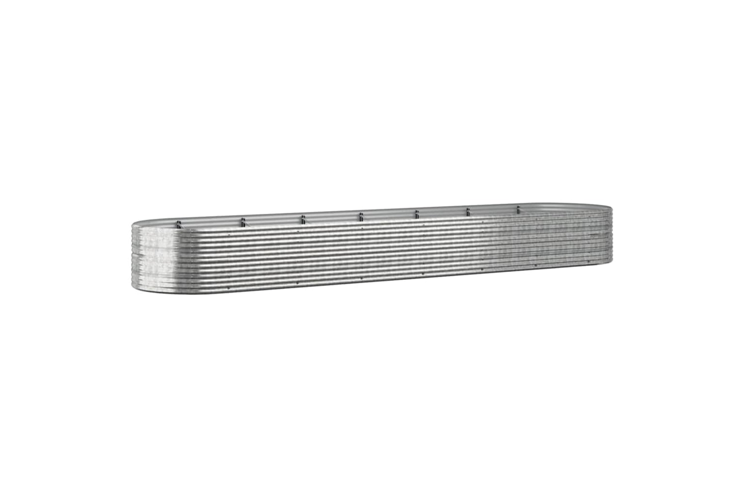 vidaXL 319122 Garden Raised Bed Powder-coated Steel 584x140x68cm Silver