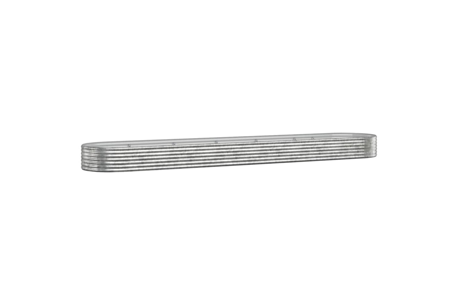 vidaXL 319012 Garden Raised Bed Powder-coated Steel 507x100x36cm Silver