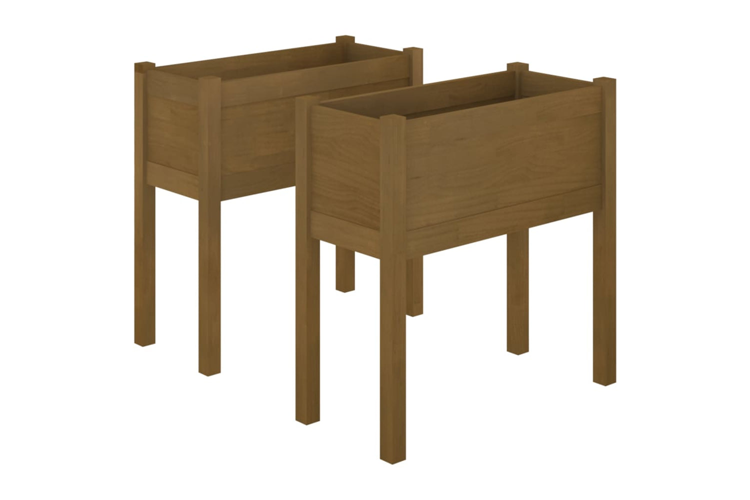 vidaXL 810826 Garden Planters 2 Pcs Honey Brown 70x31x70cm Solid Pinewood