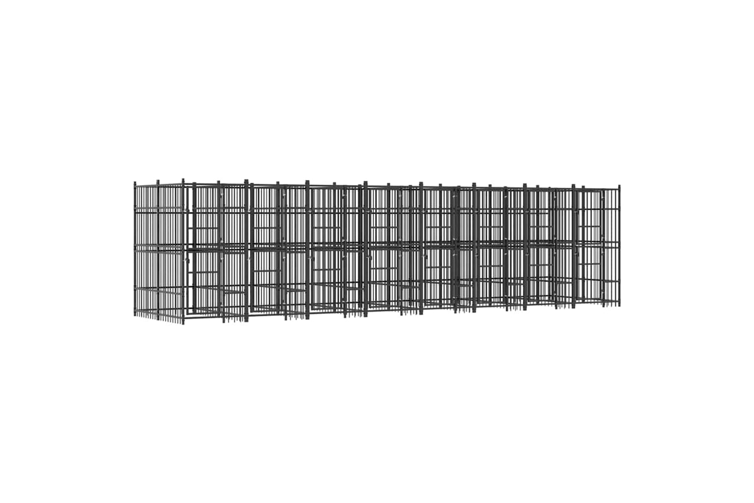 Vidaxl 3097943 Outdoor Dog Kennel Steel 14.75 M2