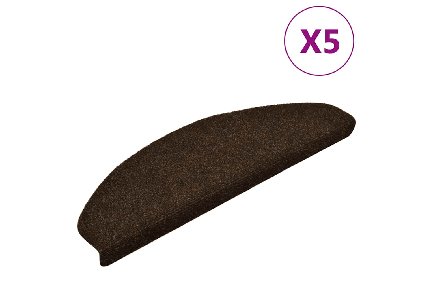 vidaXL Self-adhesive Stair Mats 5 Pcs Brown 65x21x4cm Needle Punch