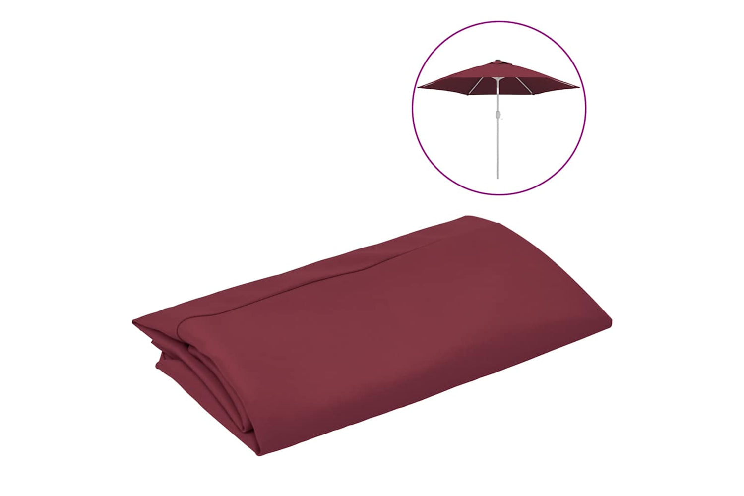 vidaXL 313800 Replacement Fabric For Outdoor Parasol Bordeaux Red 300cm