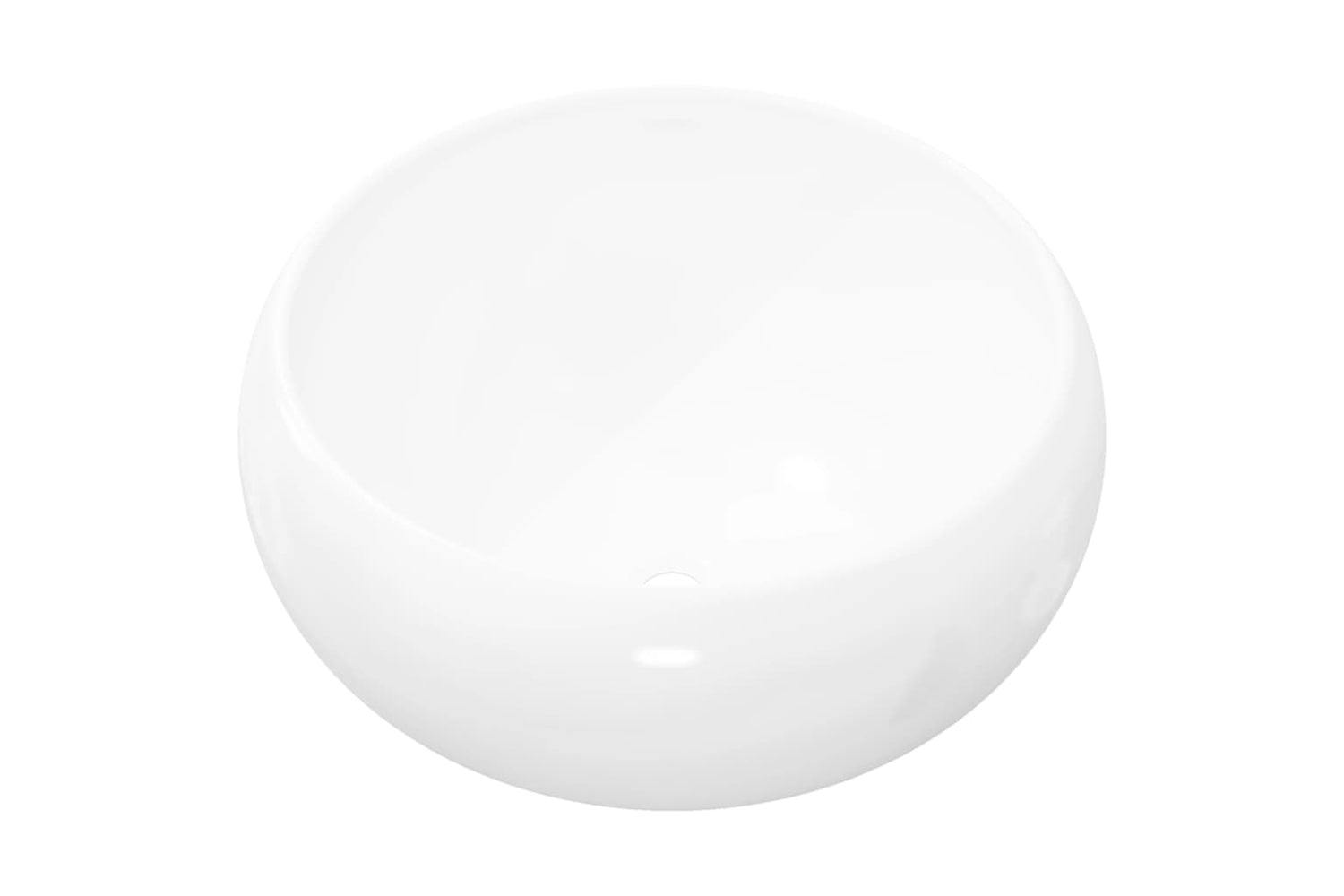 vidaXL 142340 Basin Round Ceramic White 40x15cm