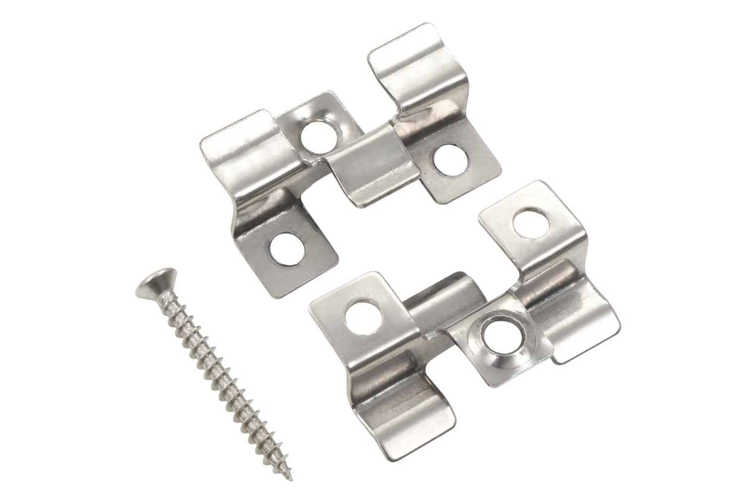 Vidaxl 45063 100 Pcs Decking Clips With 200 Screws Stainless-2