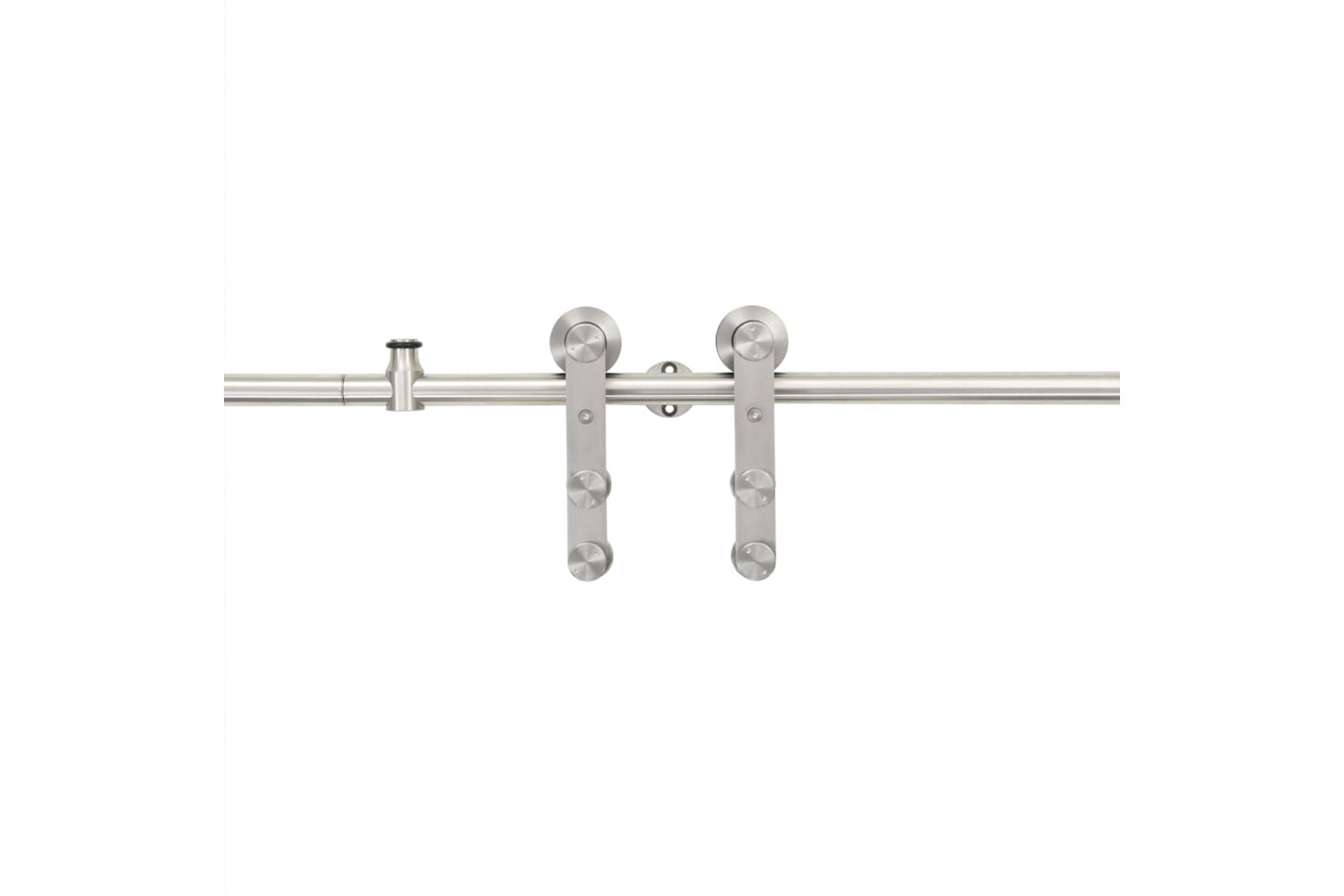 vidaXL 142826 Sliding Door Hardware Kit 183cm Stainless Steel Silver-2