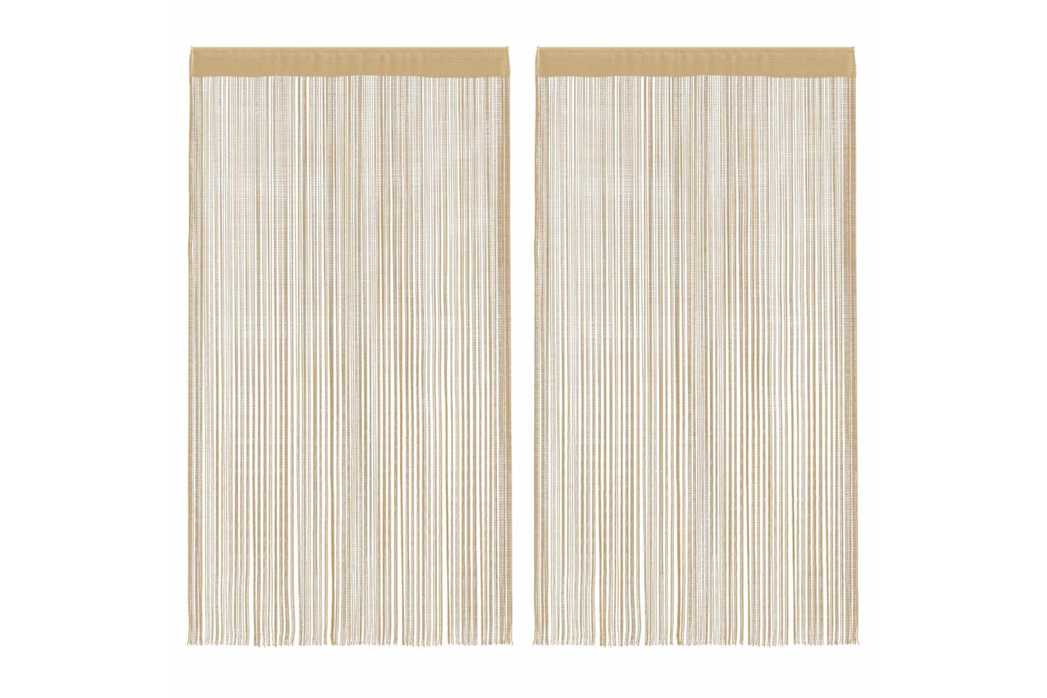 vidaXL 132404 String Curtains 2 Pcs 100x250cm Beige
