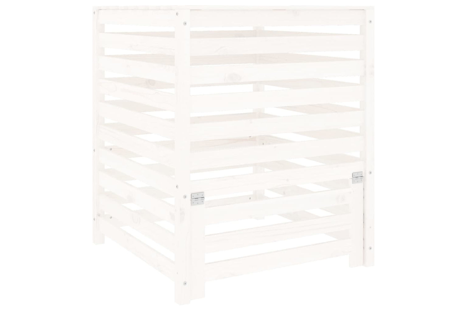 vidaXL 823816 Composter White 82.5x82.5x99.5cm Solid Wood Pine