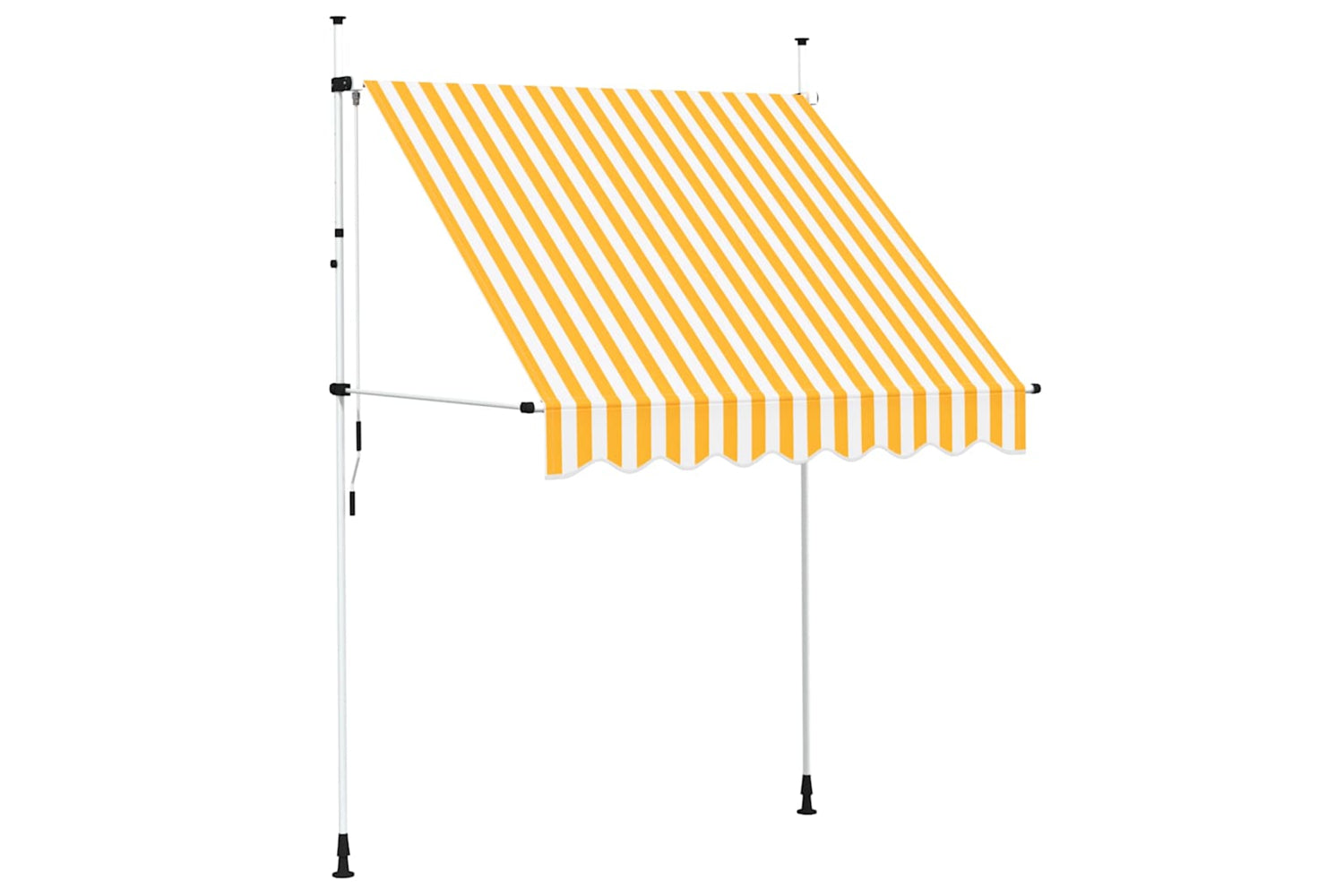 vidaXL 43232 Manual Retractable Awning 200cm Orange And White Stripes