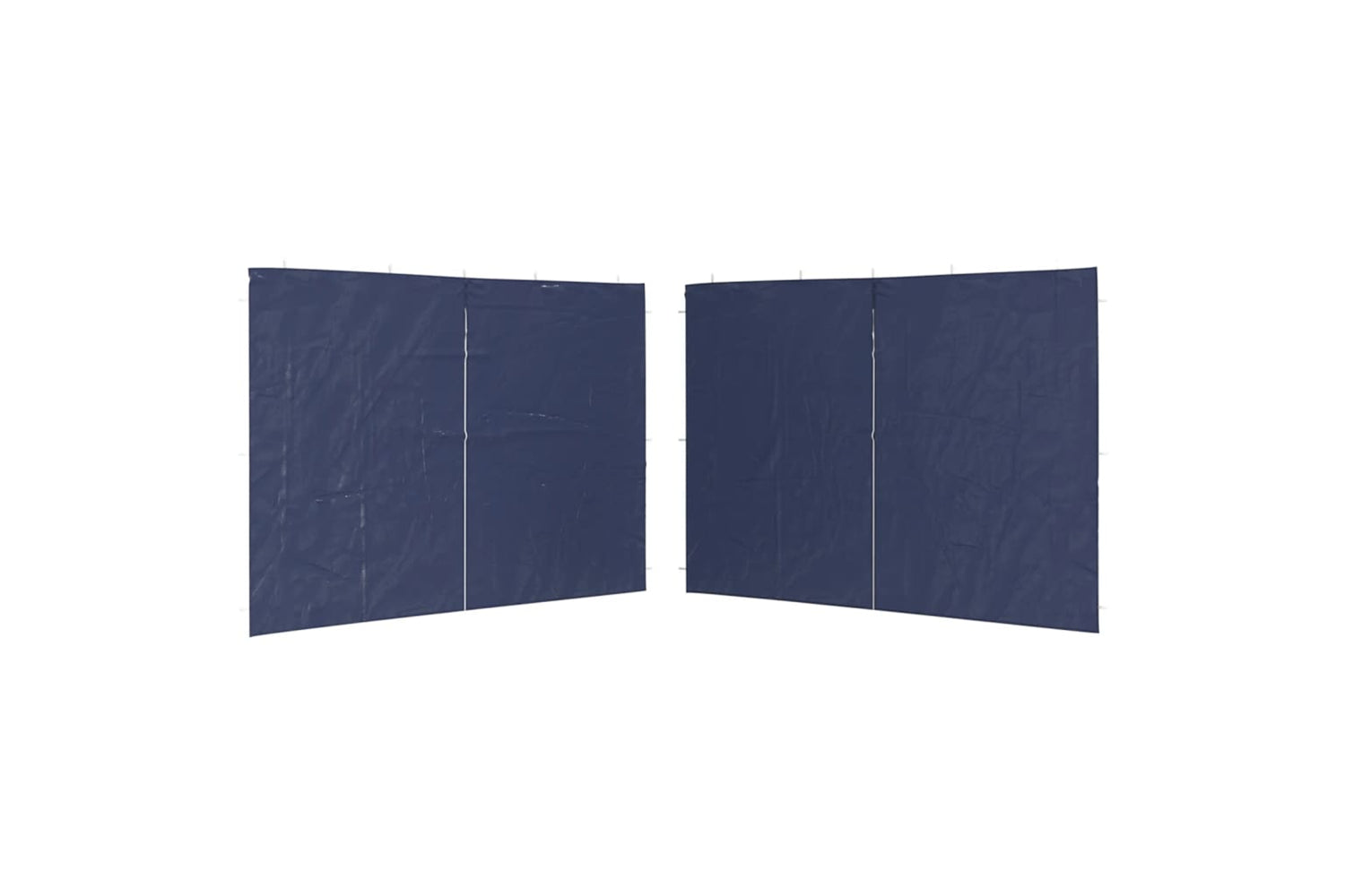 vidaXL Party Tent Sidewall 2 Pcs With Zipper Pe Blue