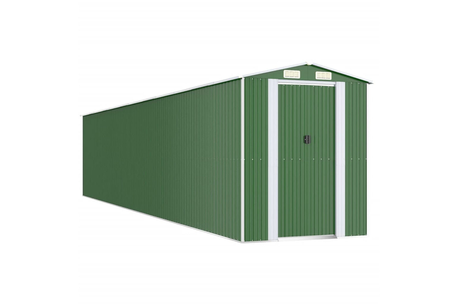 vidaXL 3147437 Garden Shed Green 192x1021x223cm Galvanised Steel