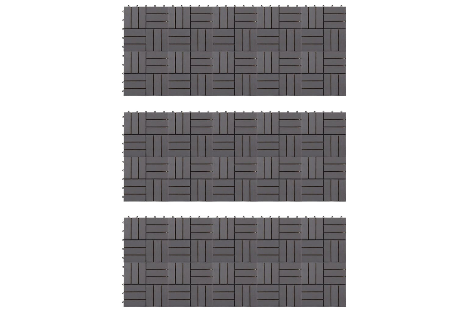 vidaXL 3054435 Decking Tiles 30 Pcs Grey Wash 30x30cm Solid-2