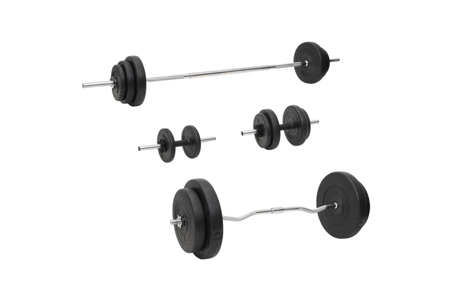 Vidaxl 3145029 Barbell And Dumbbell With Plates Set 90 Kg-2