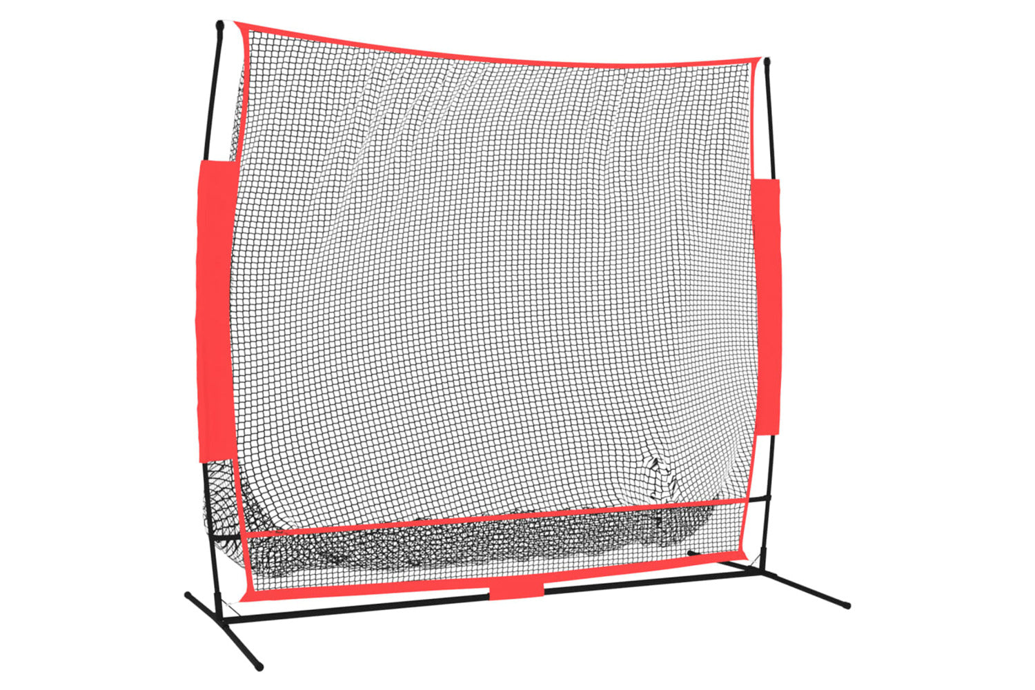 vidaXL 93746 Portable Baseball Net Black And Red 215x107x216cm Polyester-2